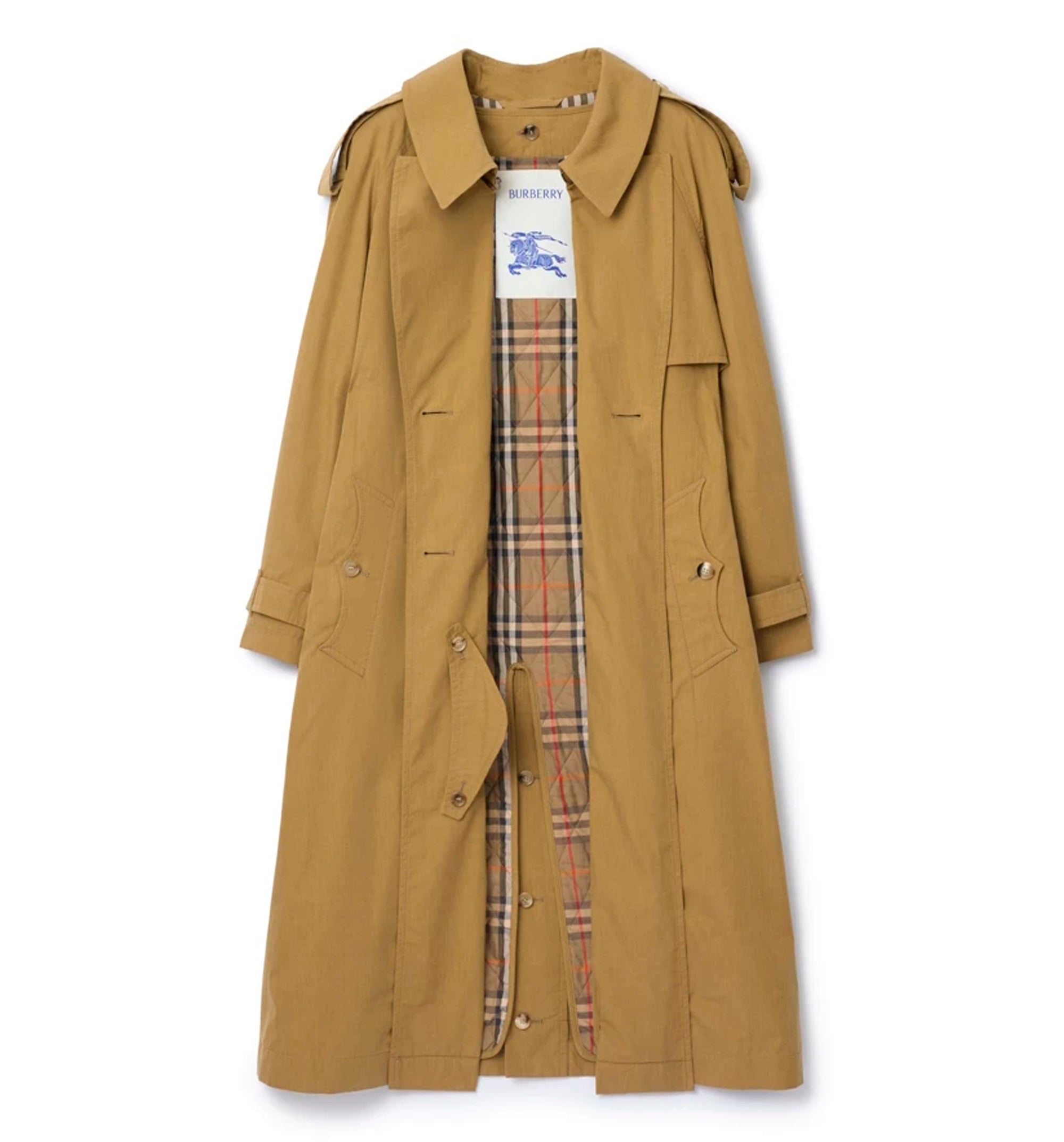 Long Canvas Fitzrovia Trench Coat with Warmer