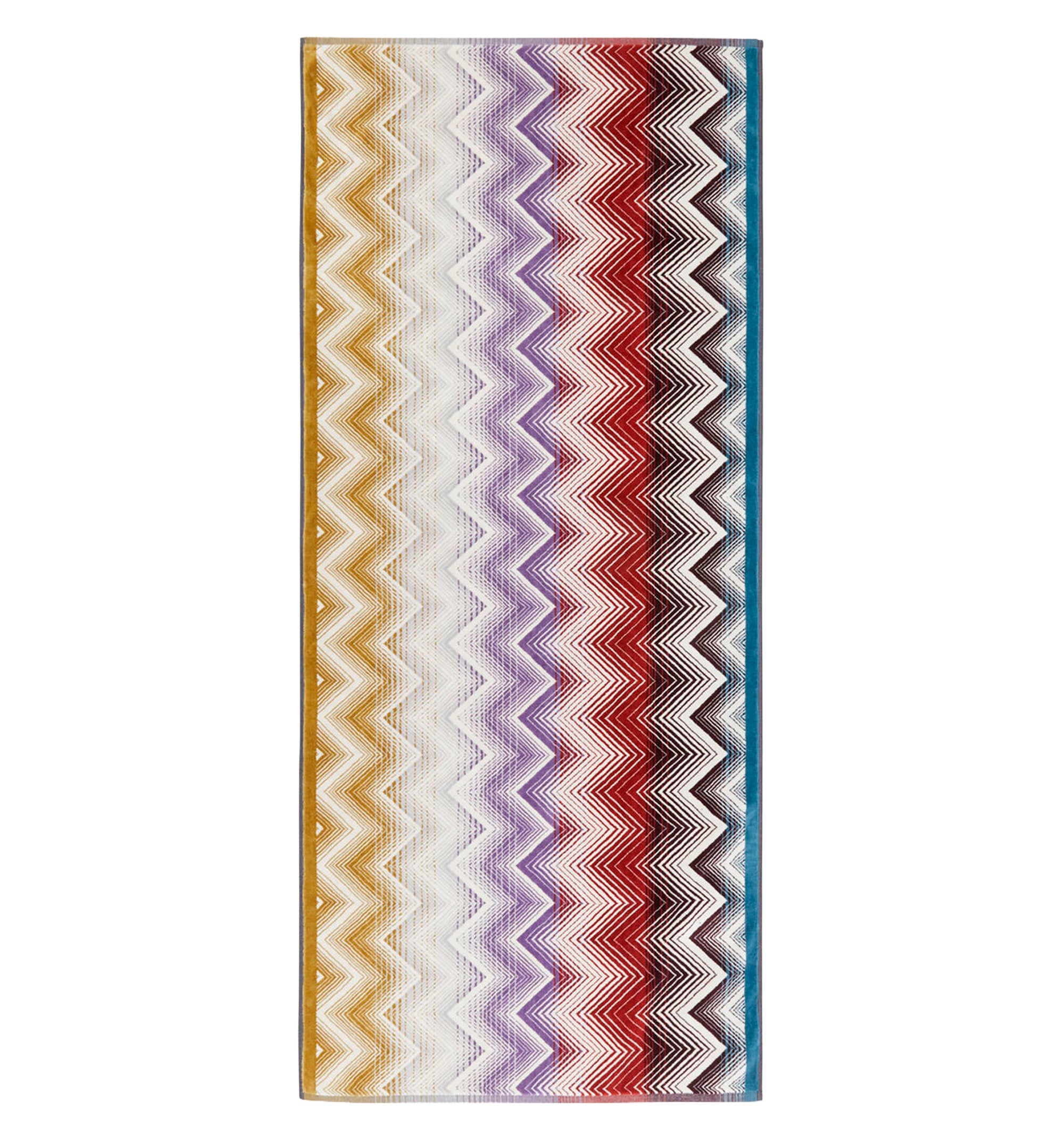 Marea Bath Mat 100% cotton with chevron pattern 70x160 cm