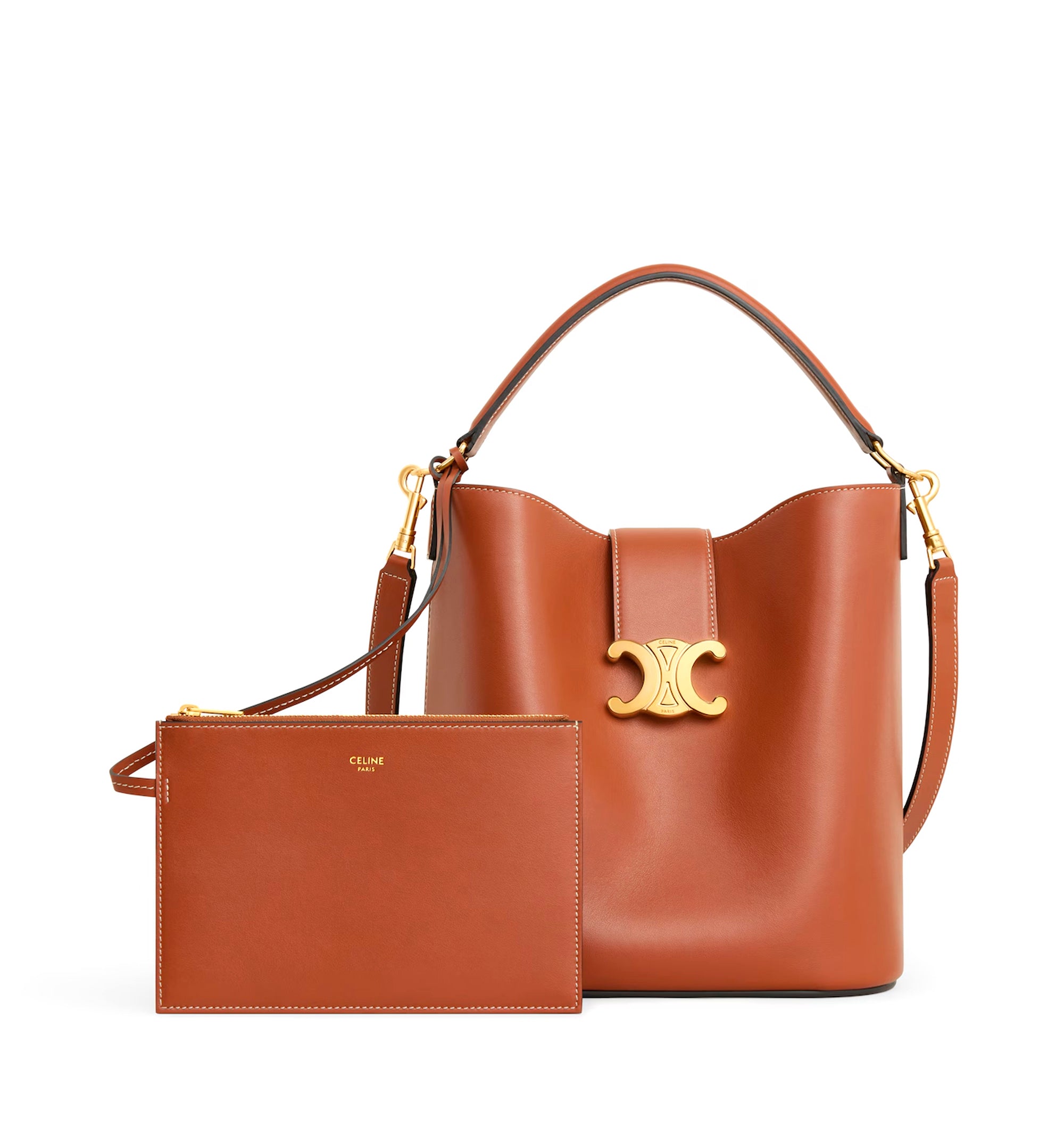 Medium Bucket Louise In Smooth Calfskin