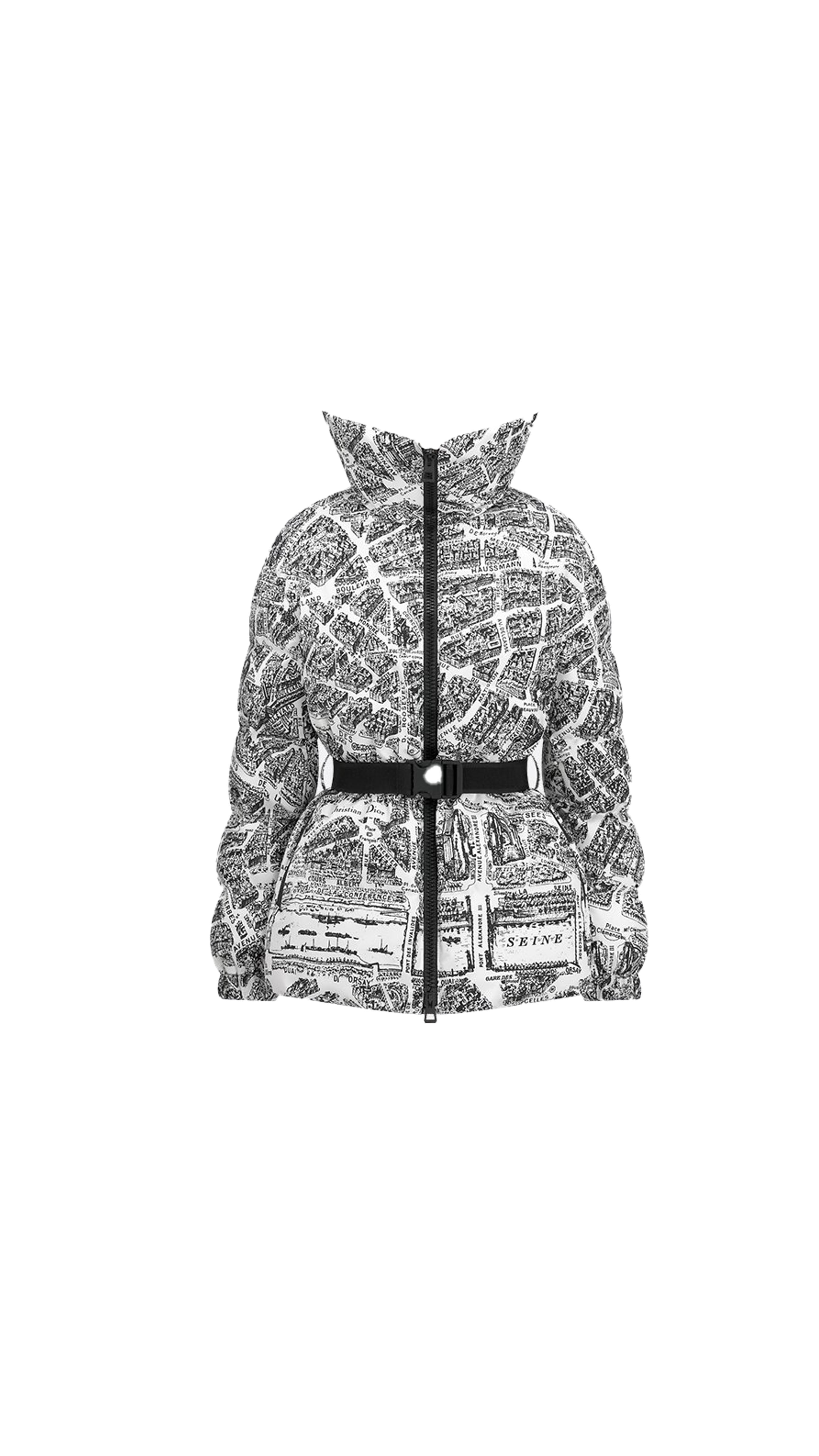 Dioralps Down Jacket With Belt - White/Black