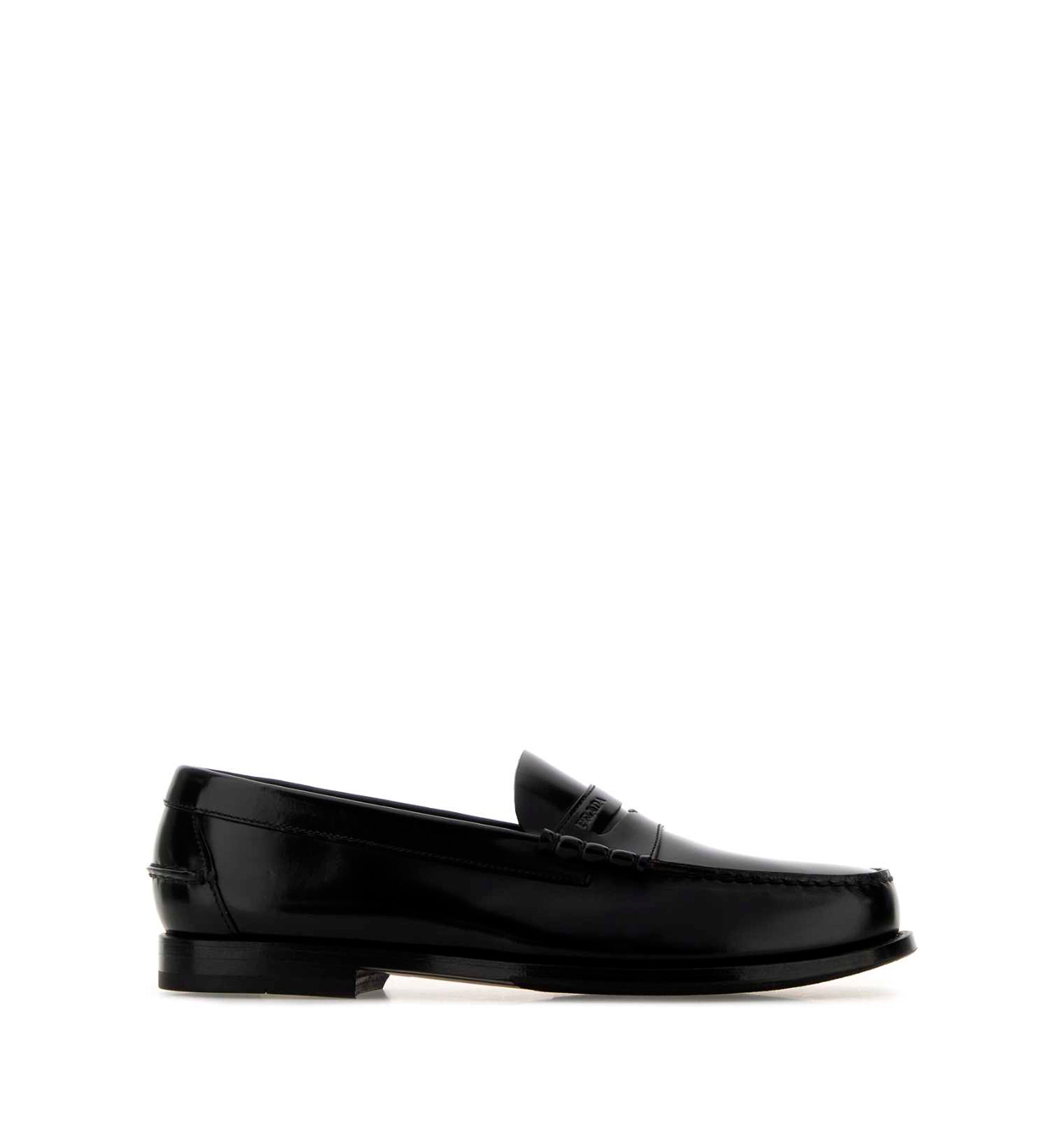 Brushed leather loafers