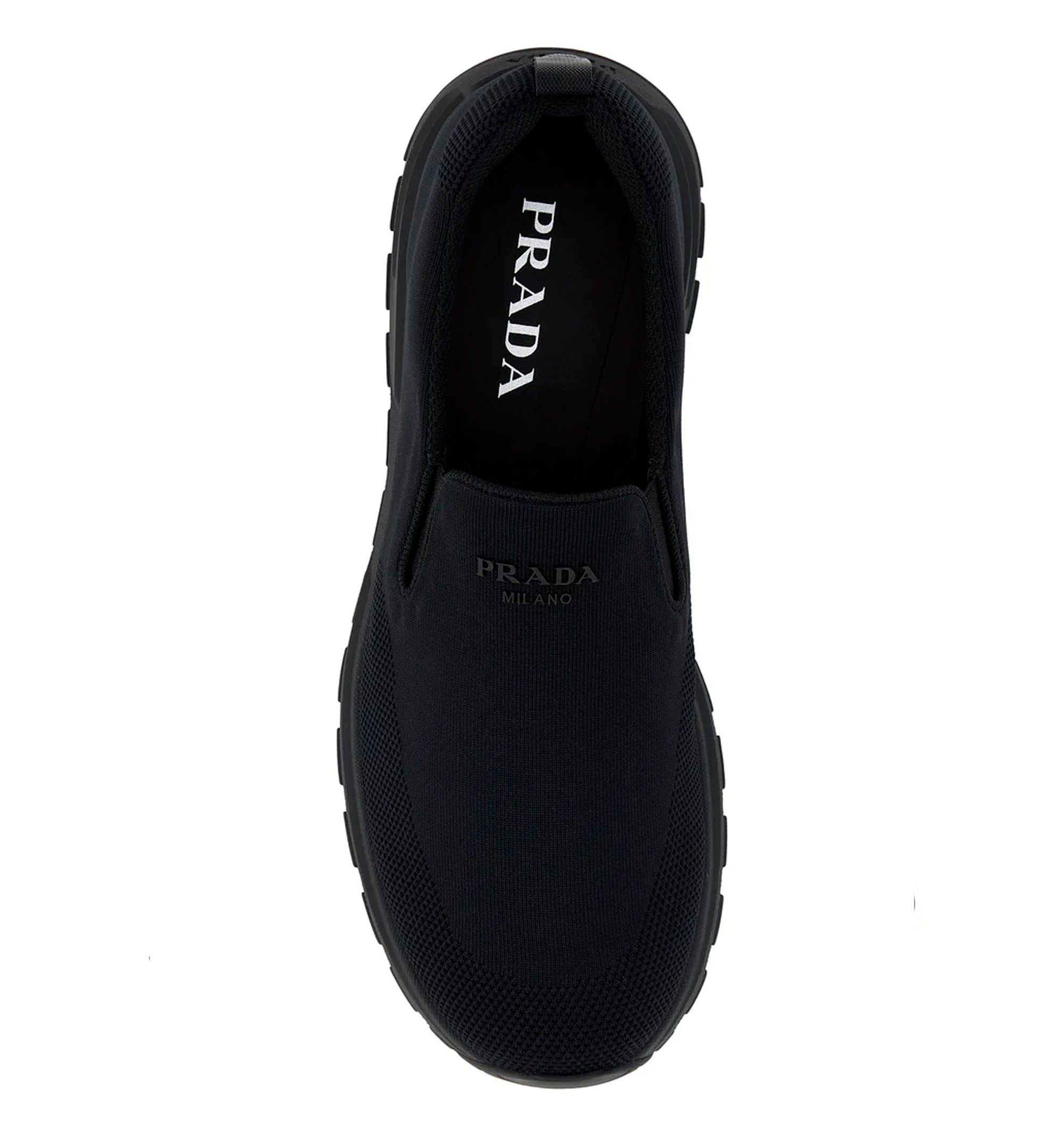 Black jersey slip ons
