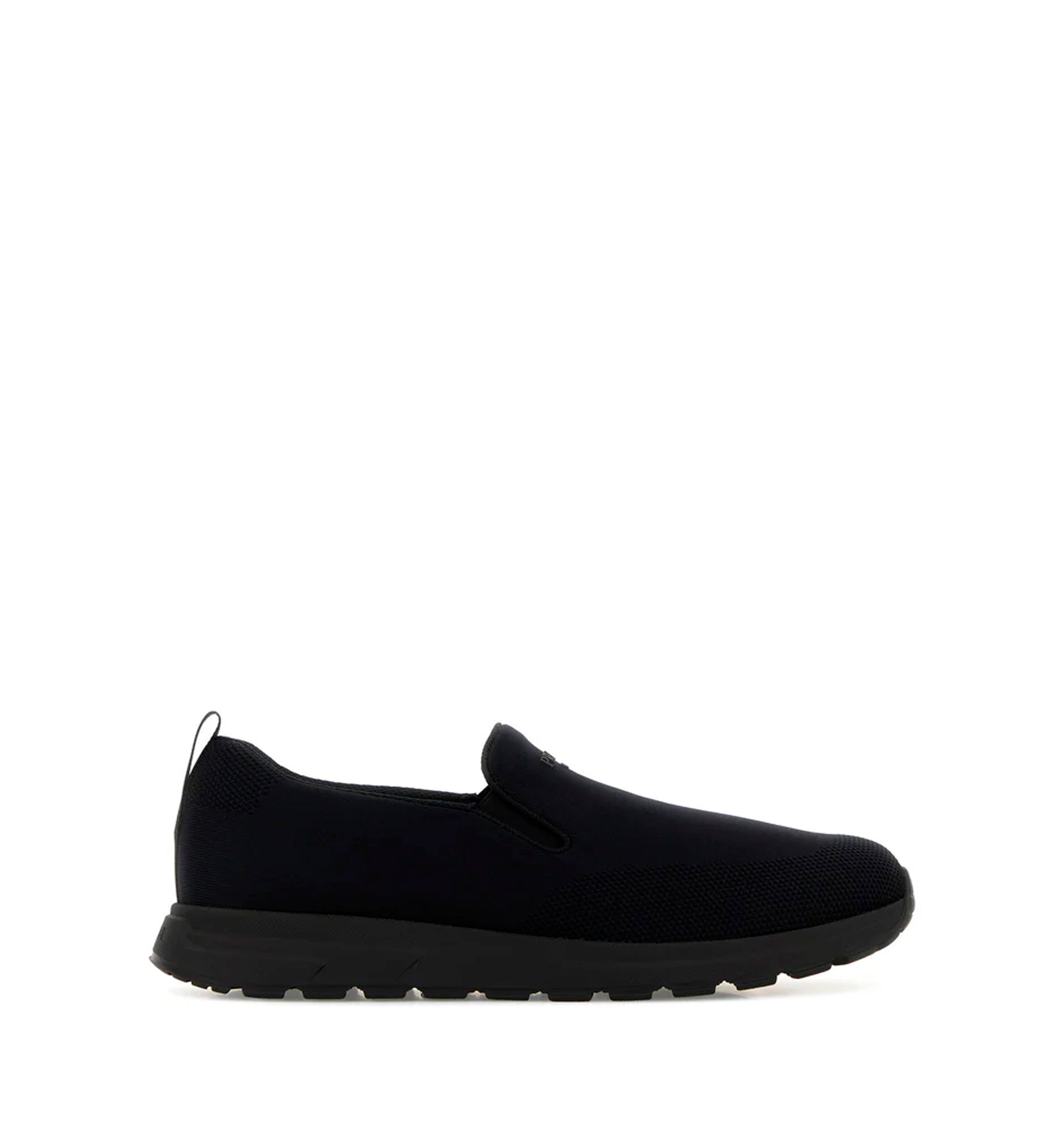 Black jersey slip ons