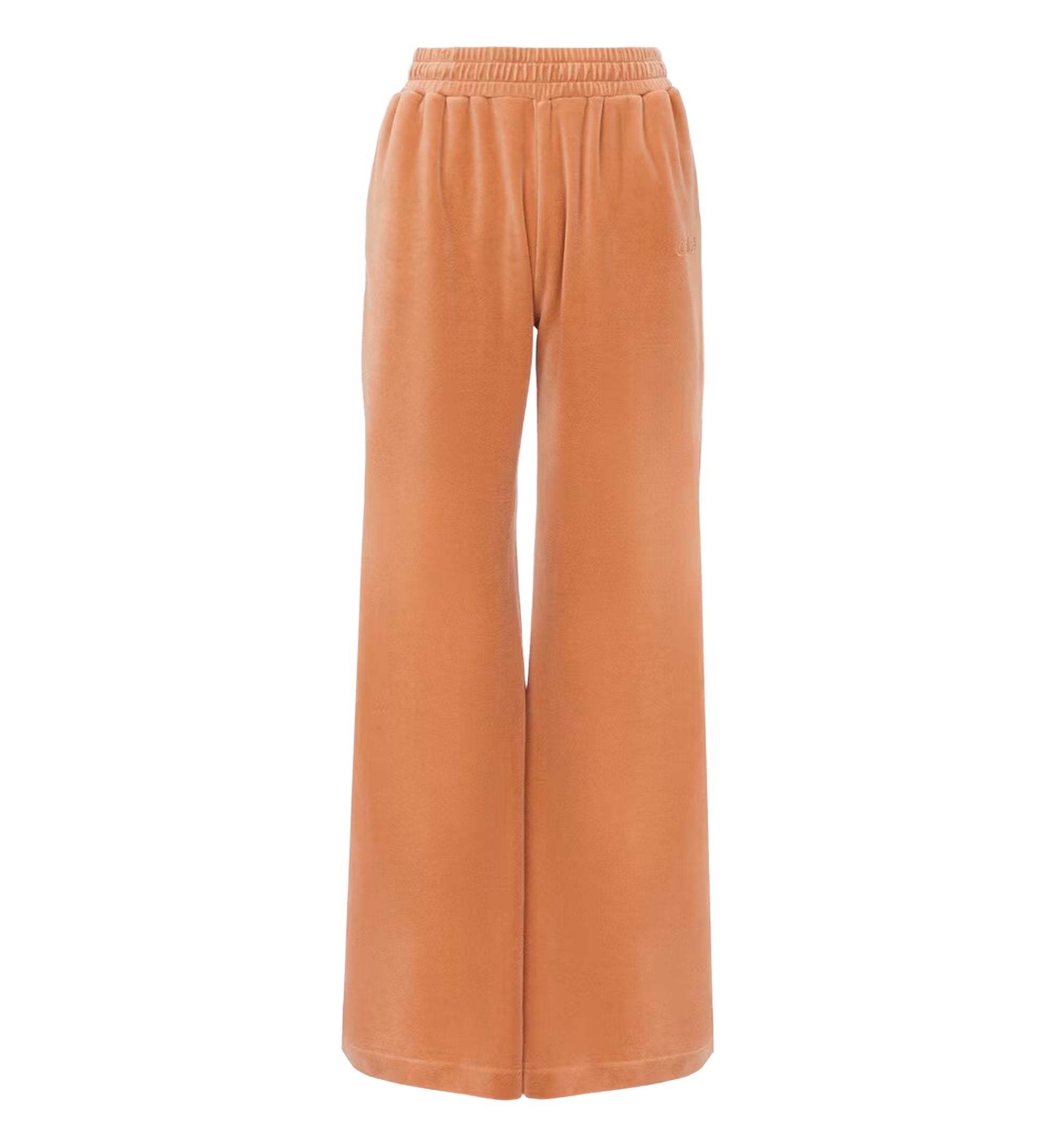 Wide-leg tracksuit pants in velvet