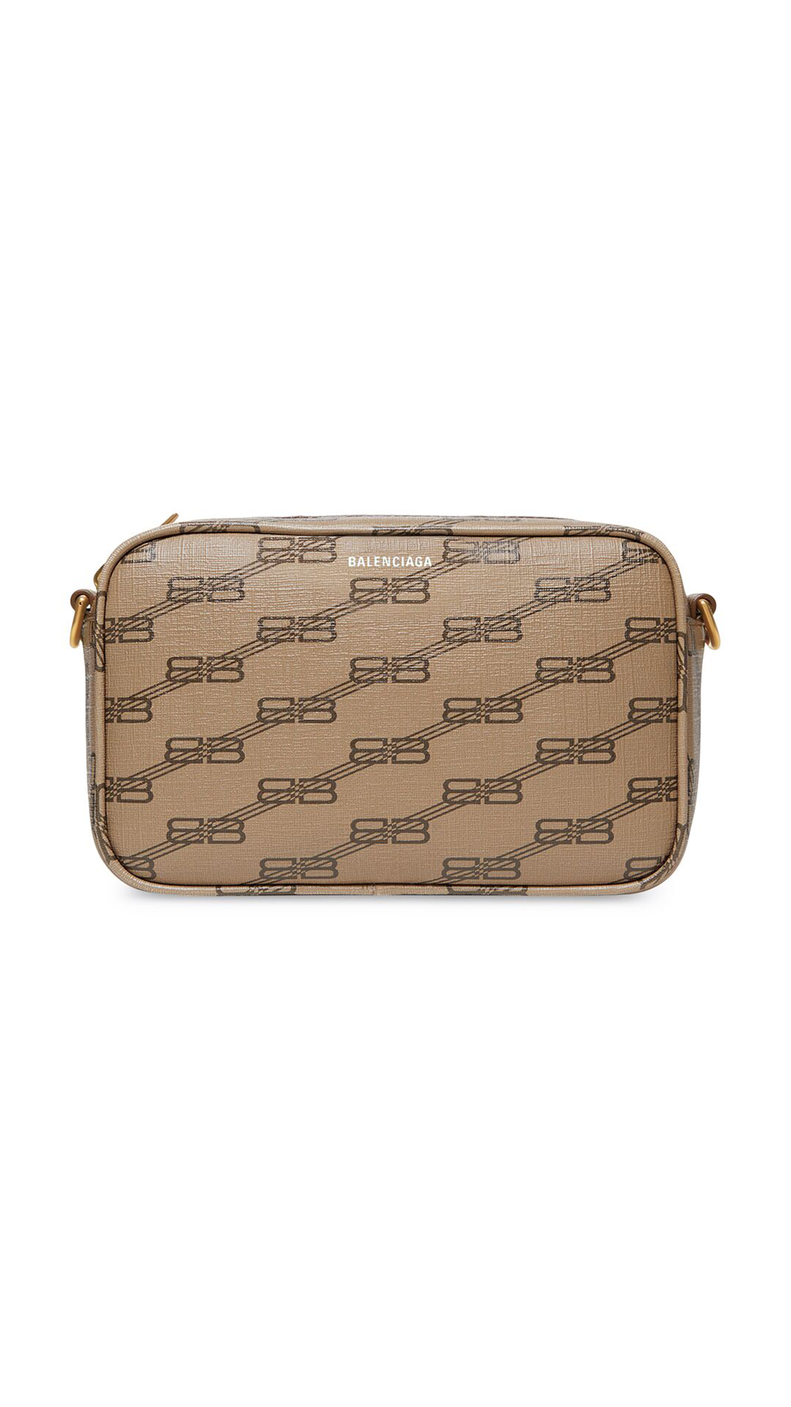 Small Camera Bag in BB Monogram Coated Canvas - Beige