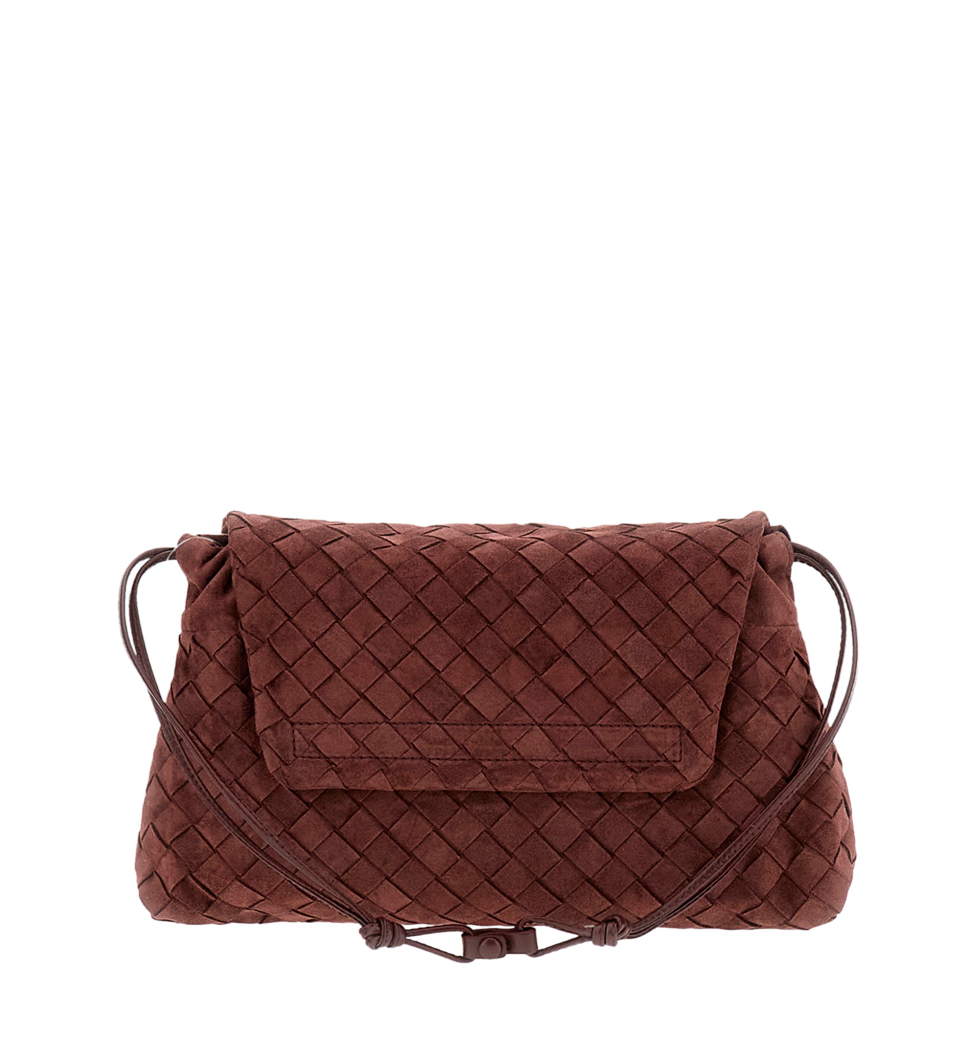 Suede Giorno crossbody bag with Intrecciato motif