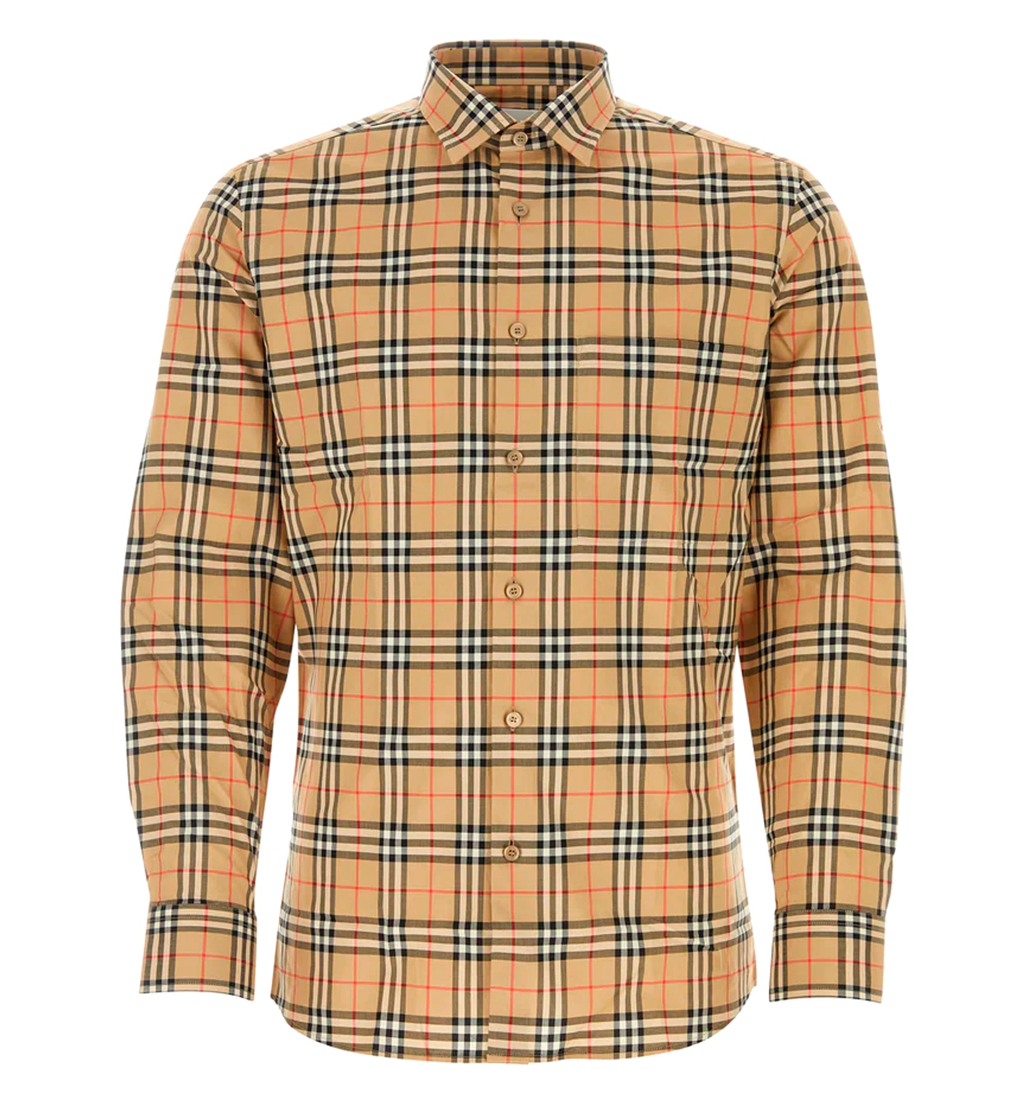 Embroidered poplin shirt