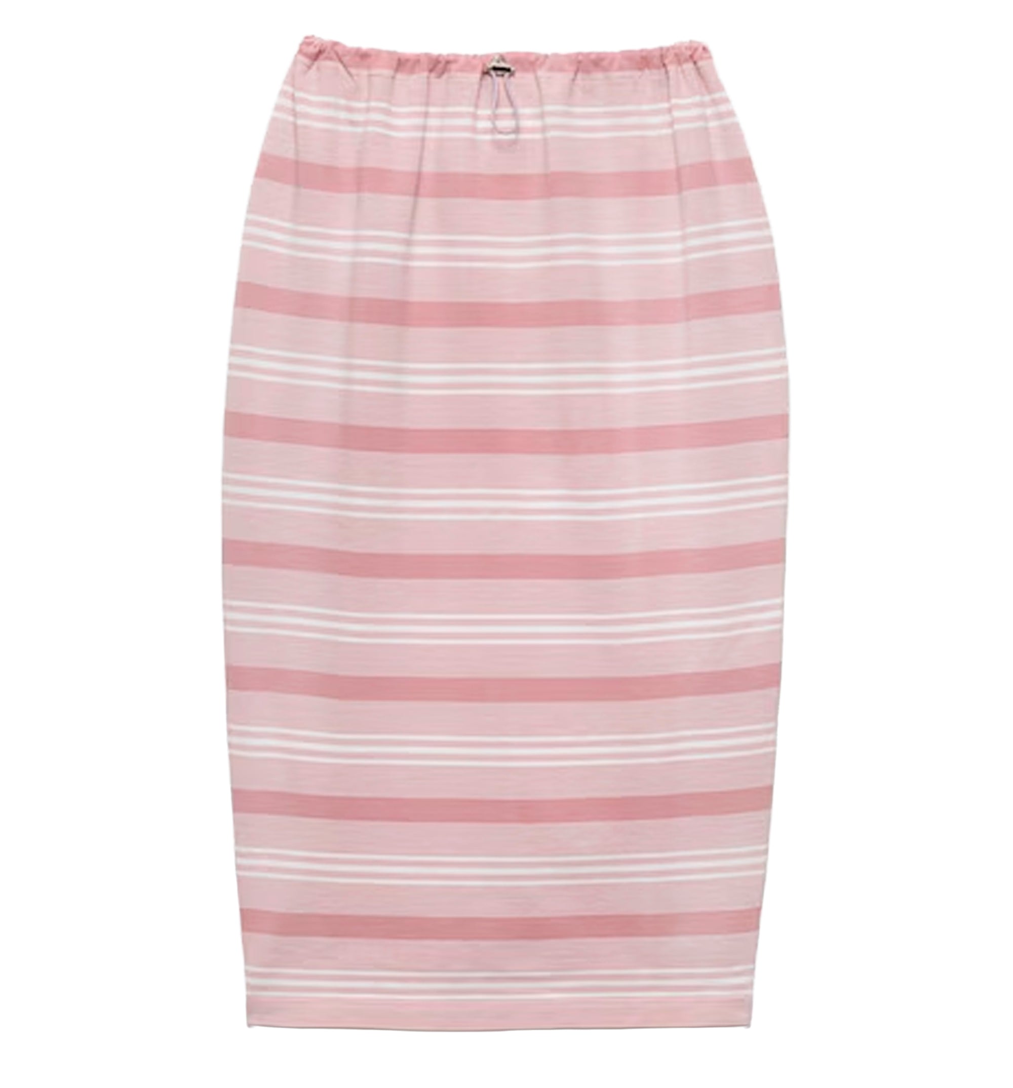 Bayadere print piqué skirt