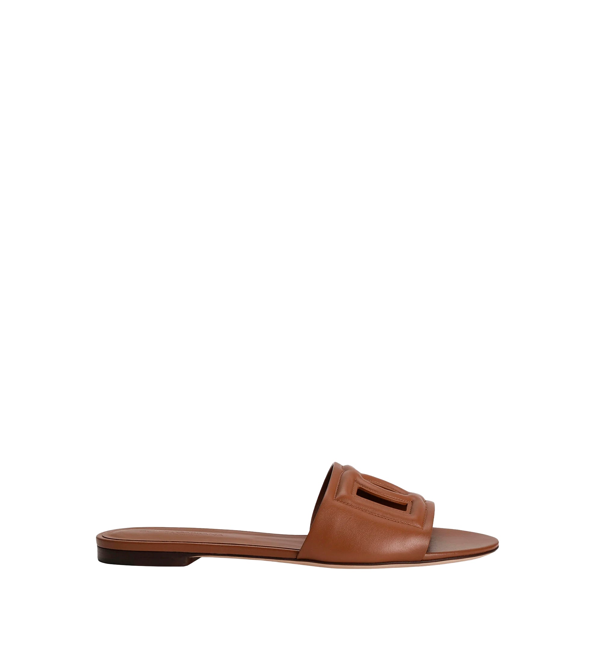 Calfskin sliders with DG logo