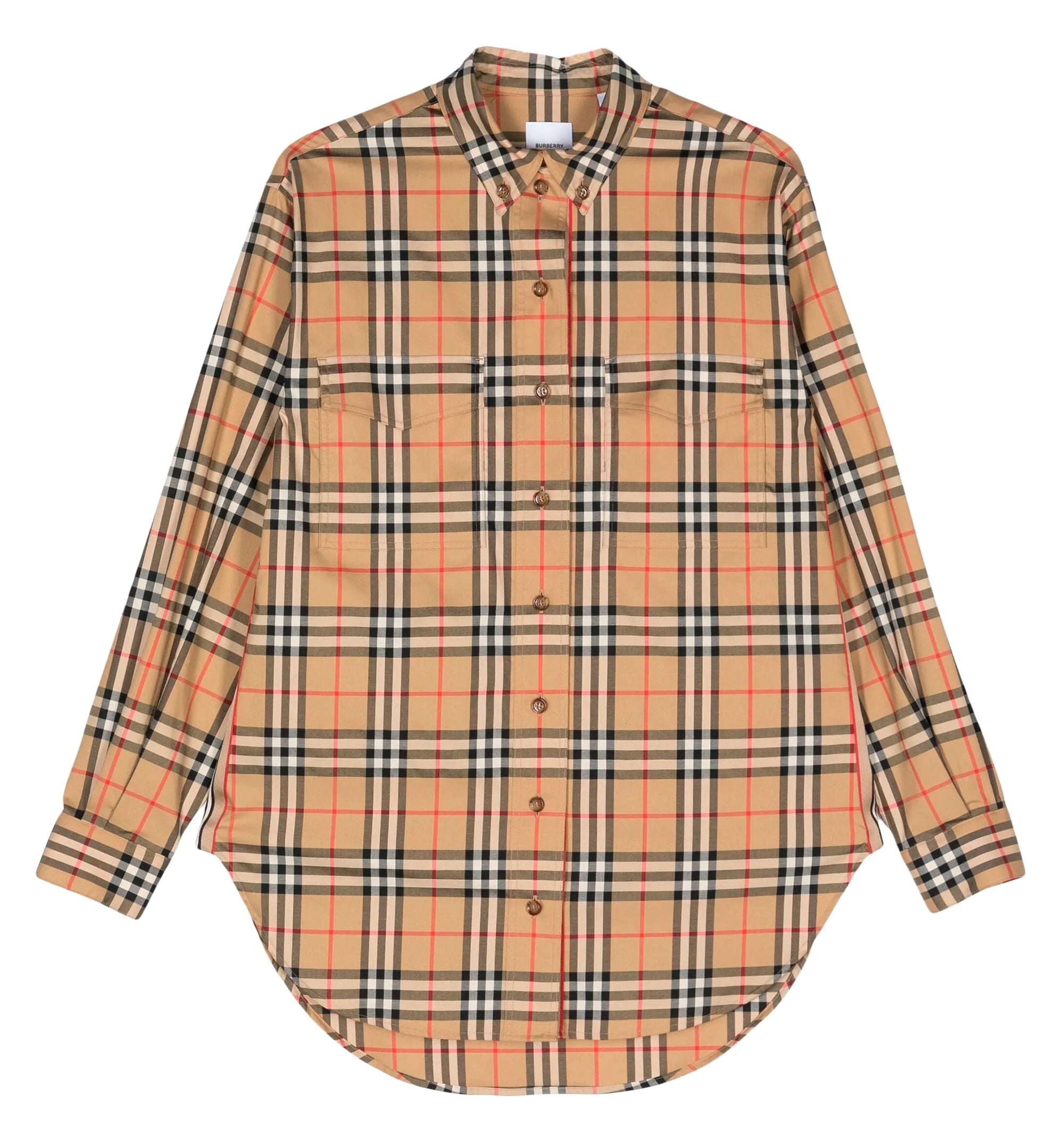Vintage Check-pattern cotton shirt