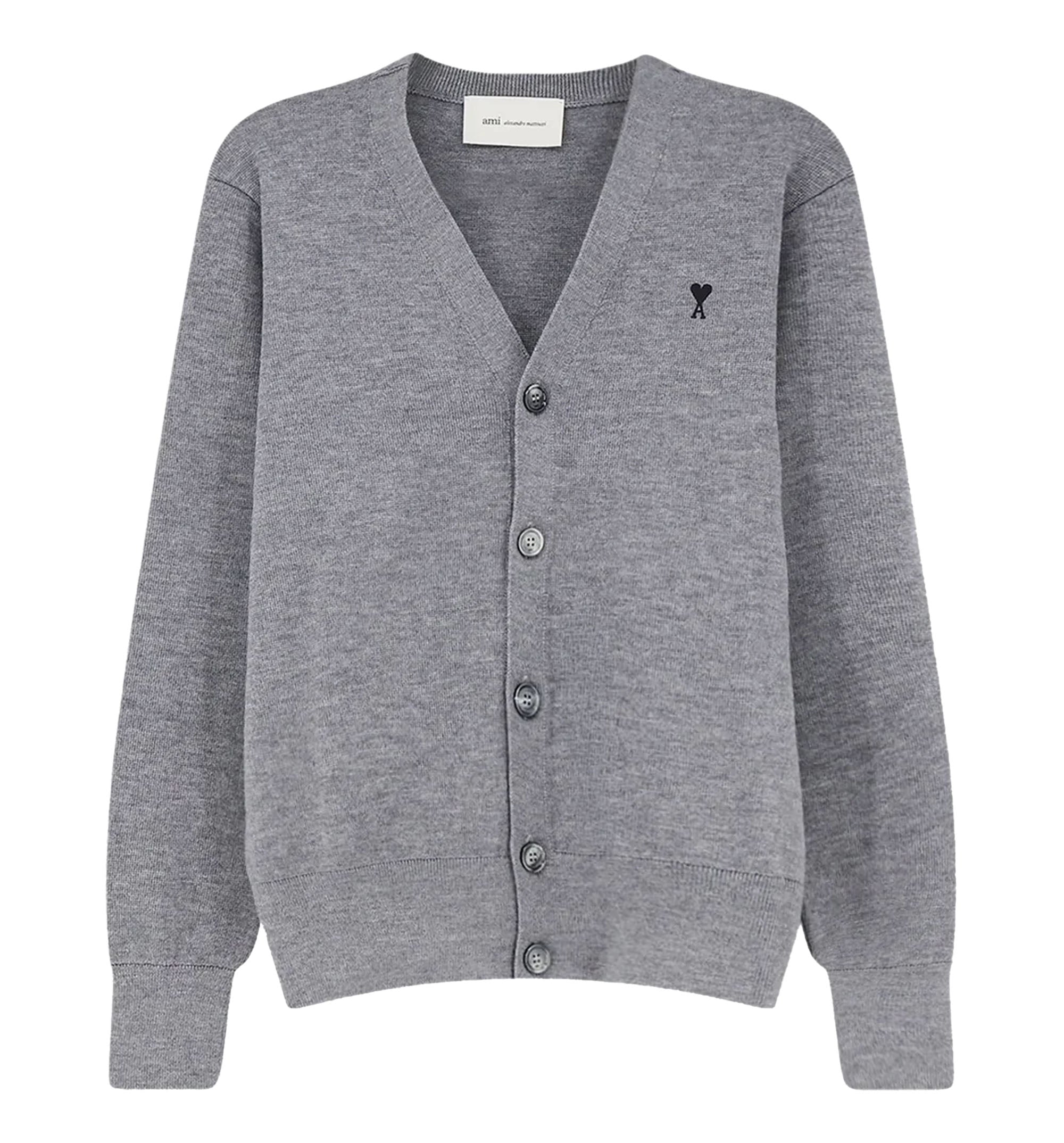 Wool cardigan with iconic embroidery