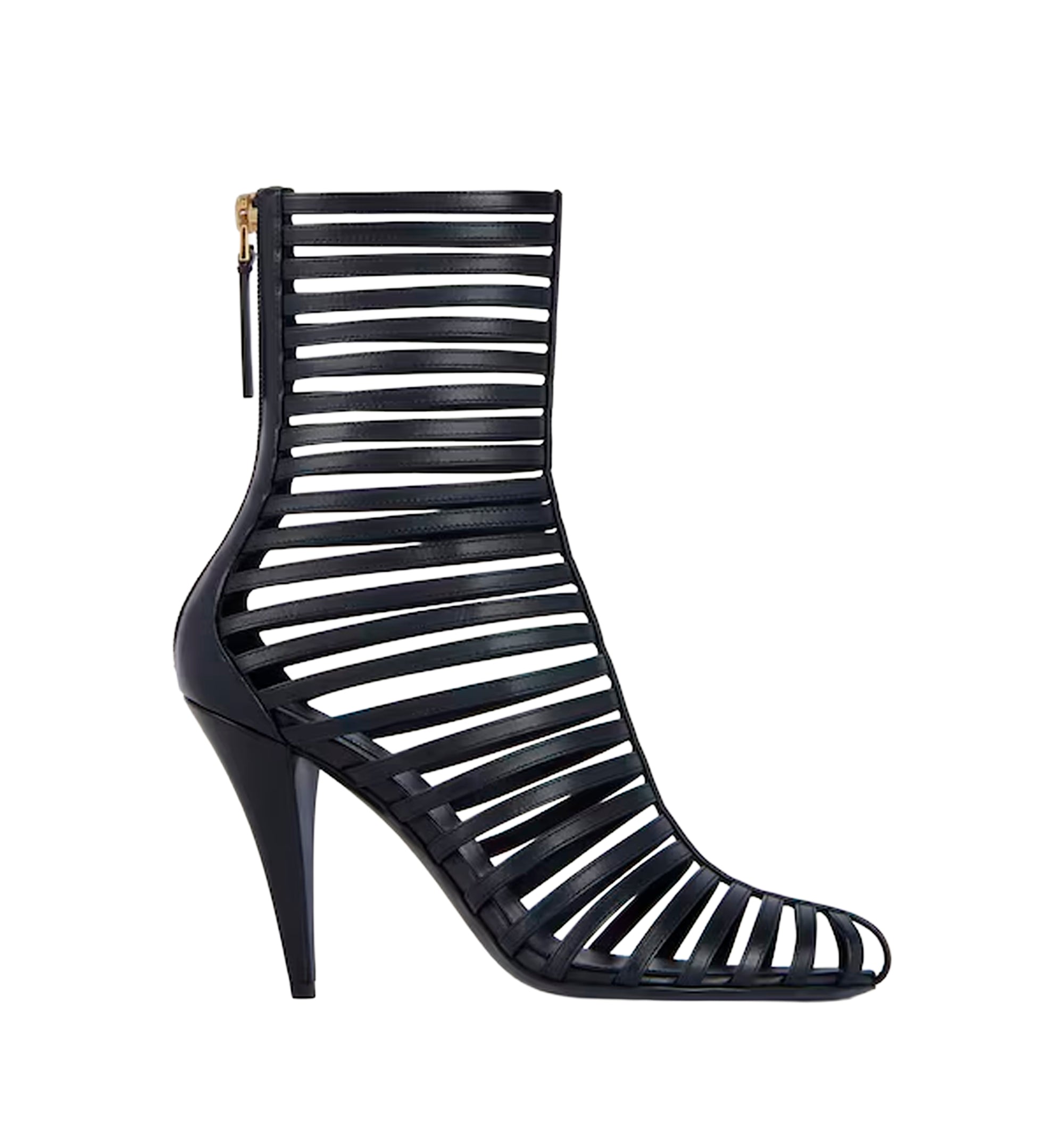 Cage ankle boots in leather