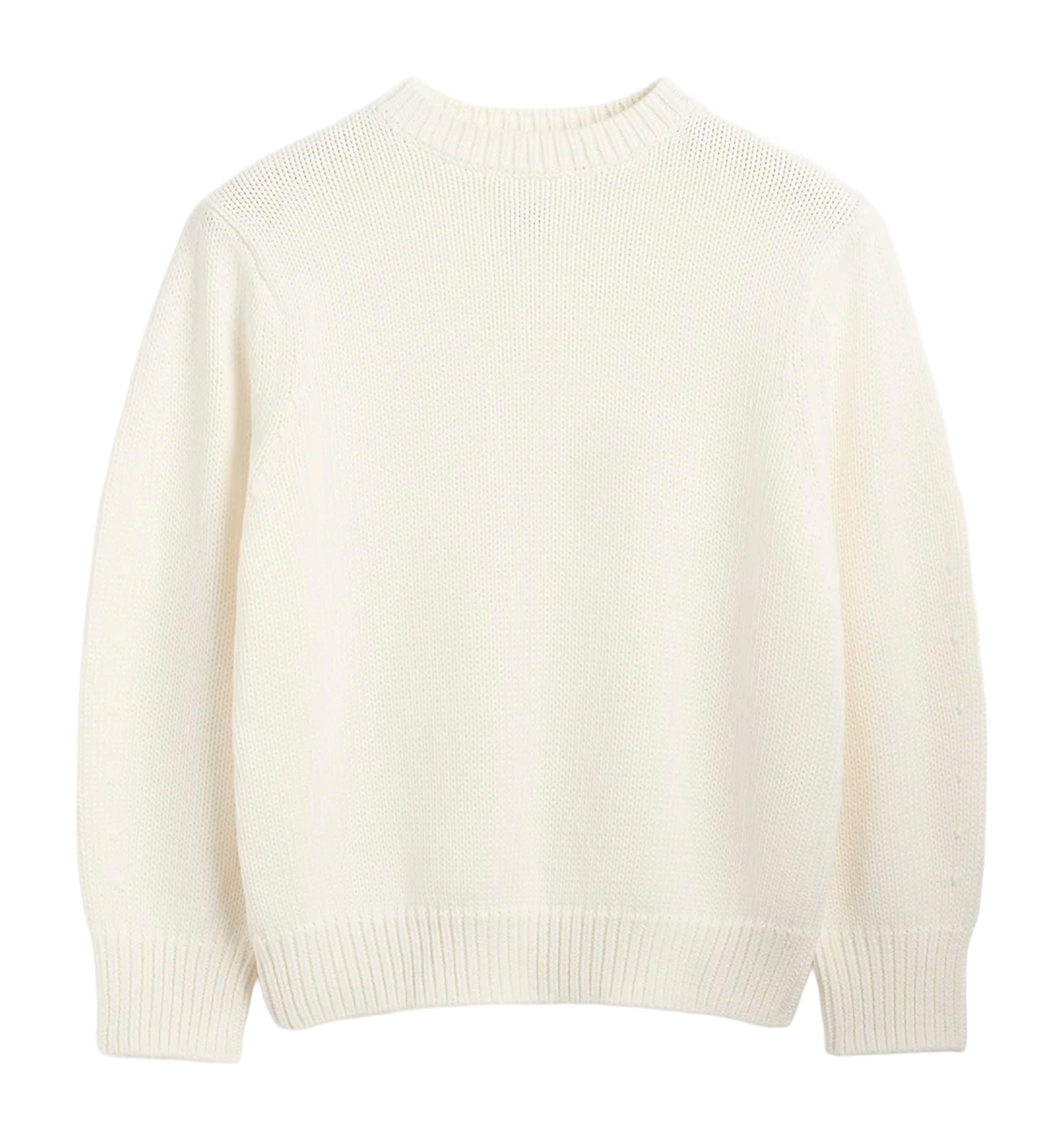 Oversized crew knit macadamia
