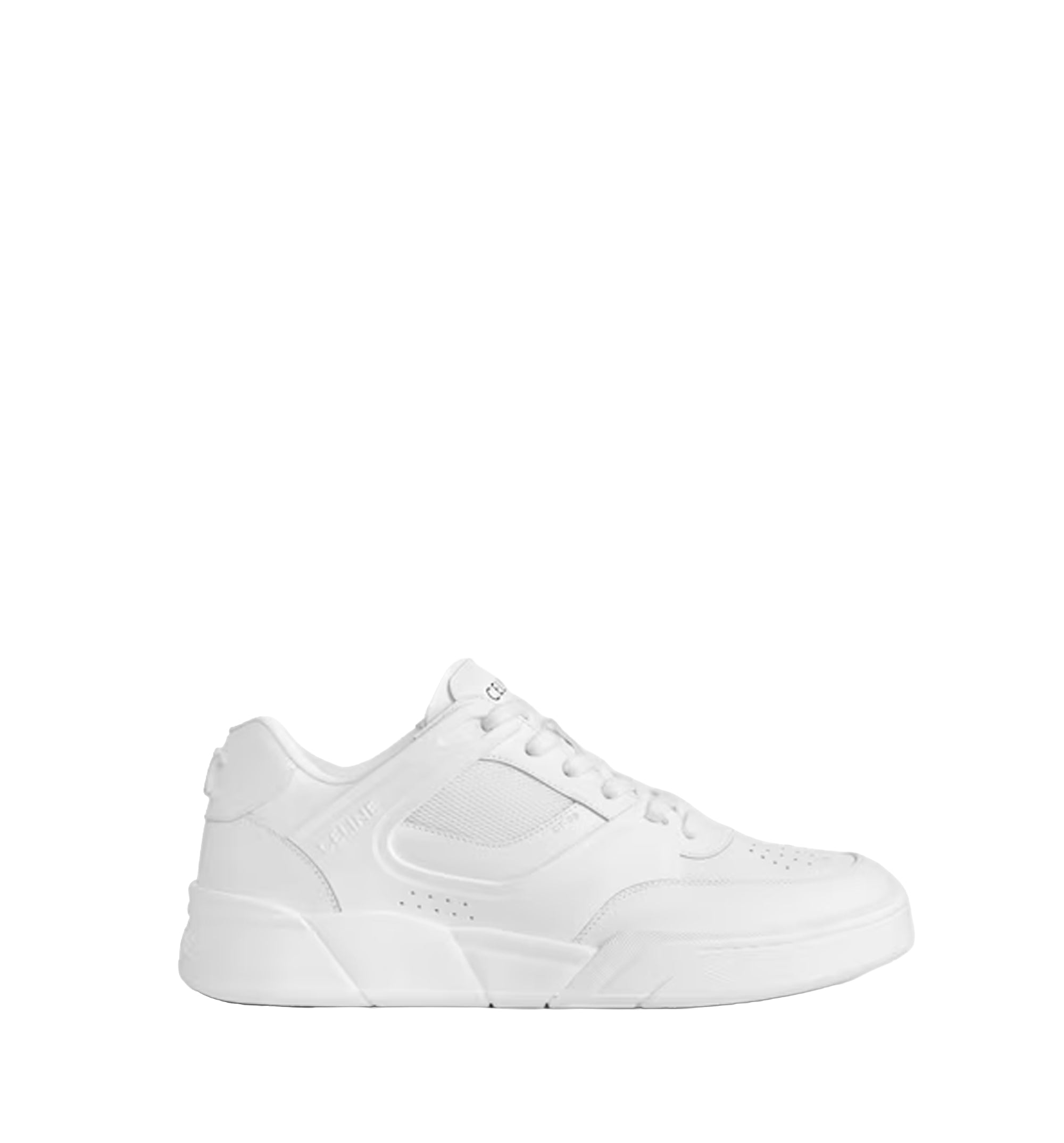 Celine Trainer CT-09 Low Lace-Up Sneaker in Calfskin and Mesh