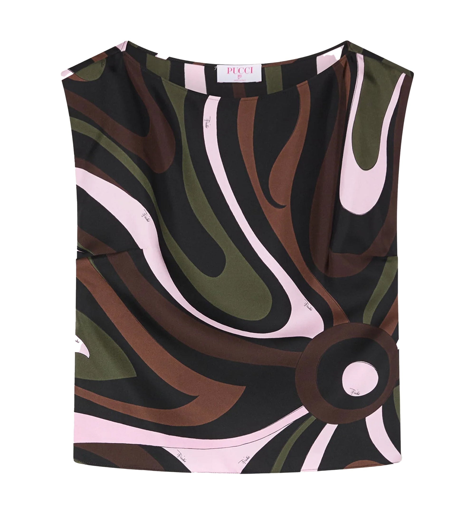 Marmo Print Silk Top