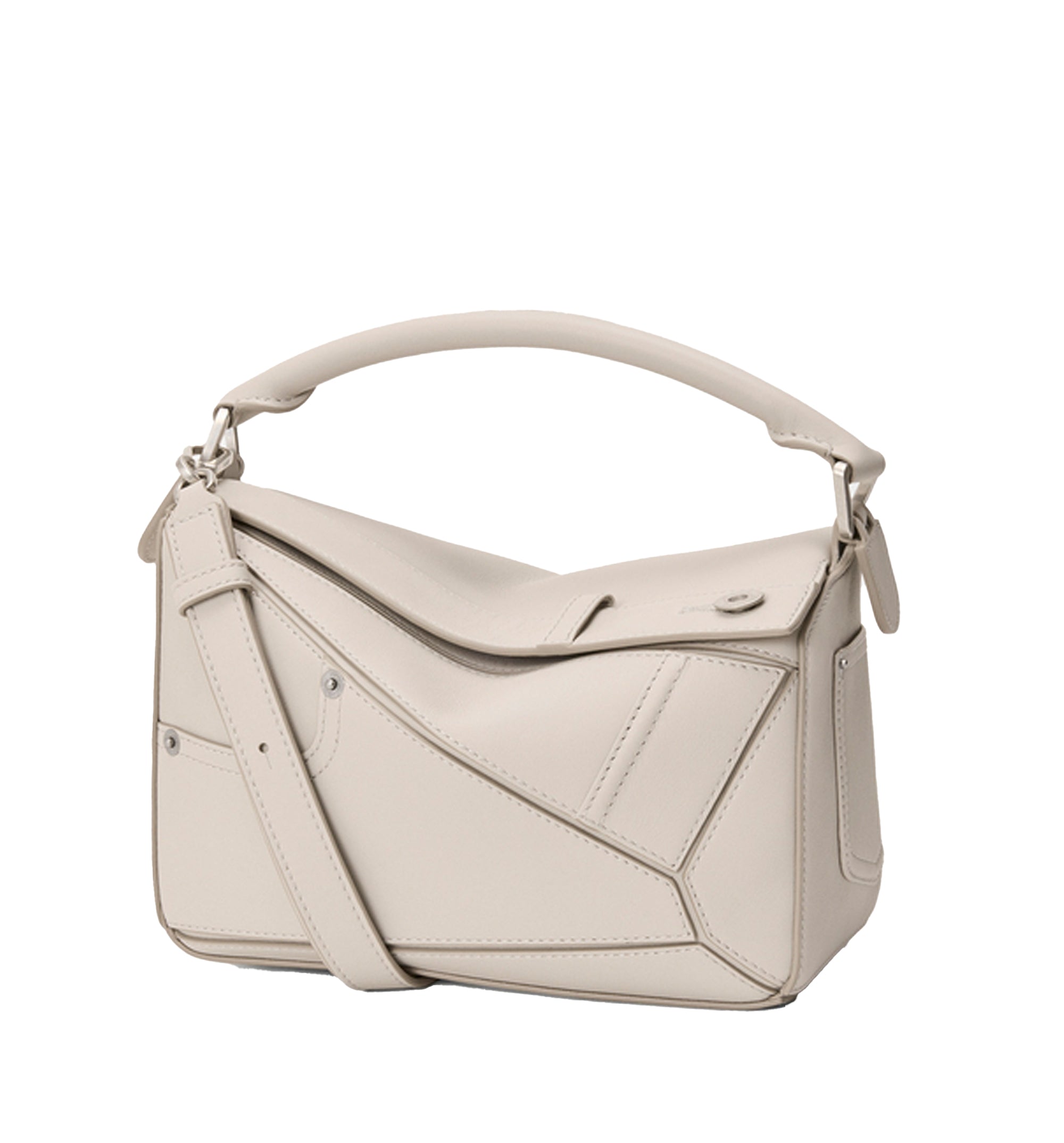 Panta Small Puzzle Bag In Shiny Calfskin