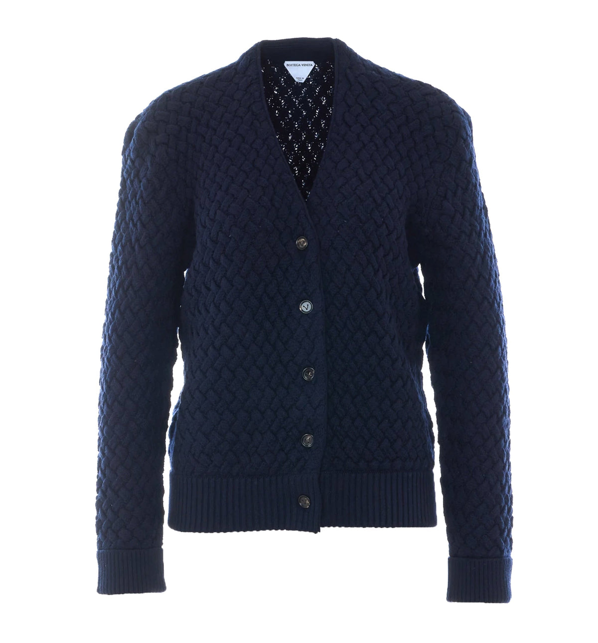 Midnight Blue Intrecciato Cardigan