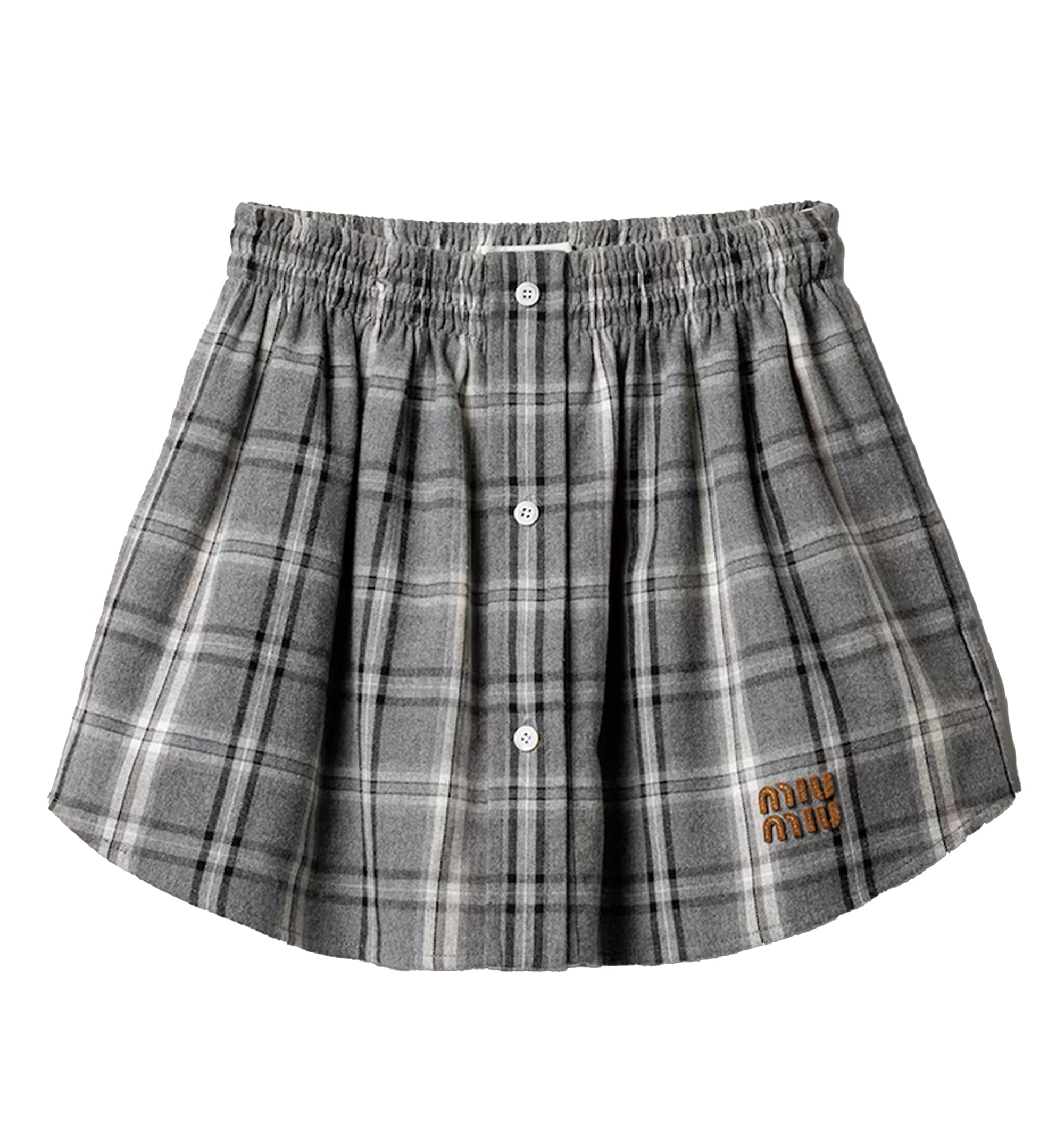 Checked Flannel Miniskirt