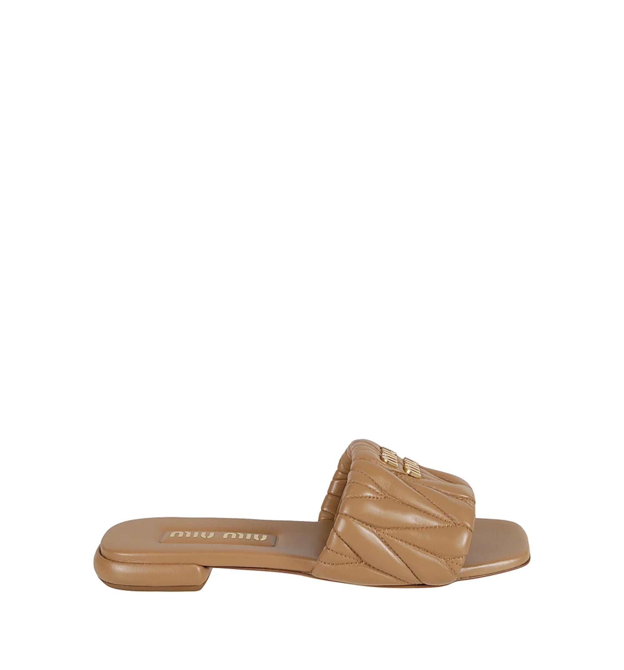 Matelassé Nappa Leather Slides
