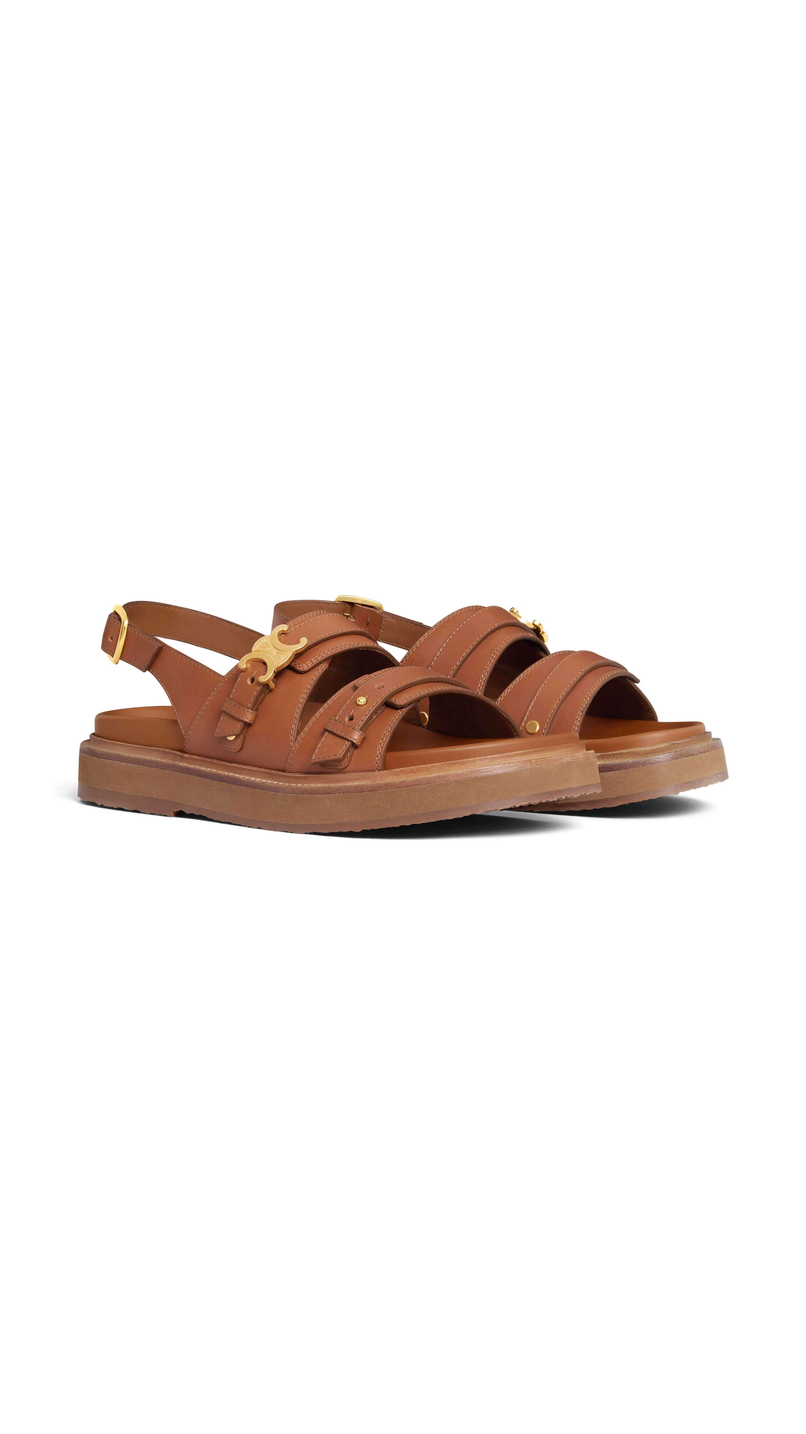 Tippi Triomphe Sandal in Calfskin - Tan