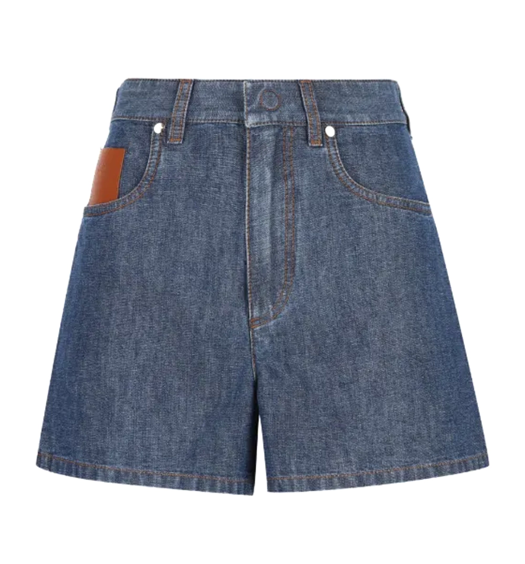 Chambray Denim Shorts