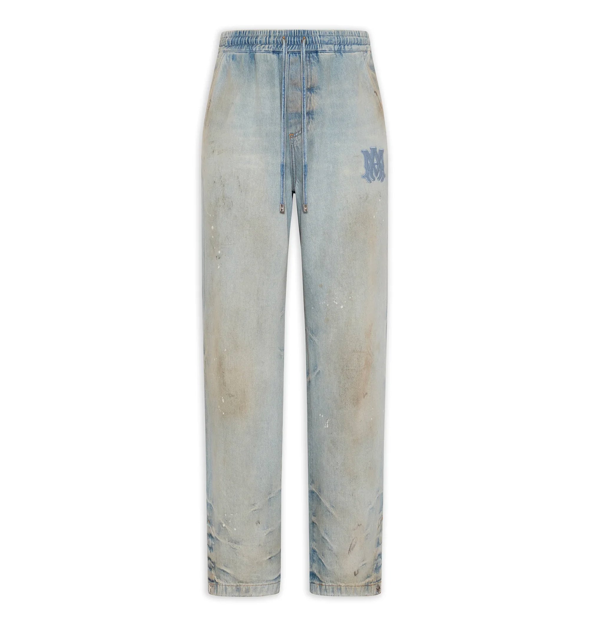 Drawstring Wide-Leg Jeans