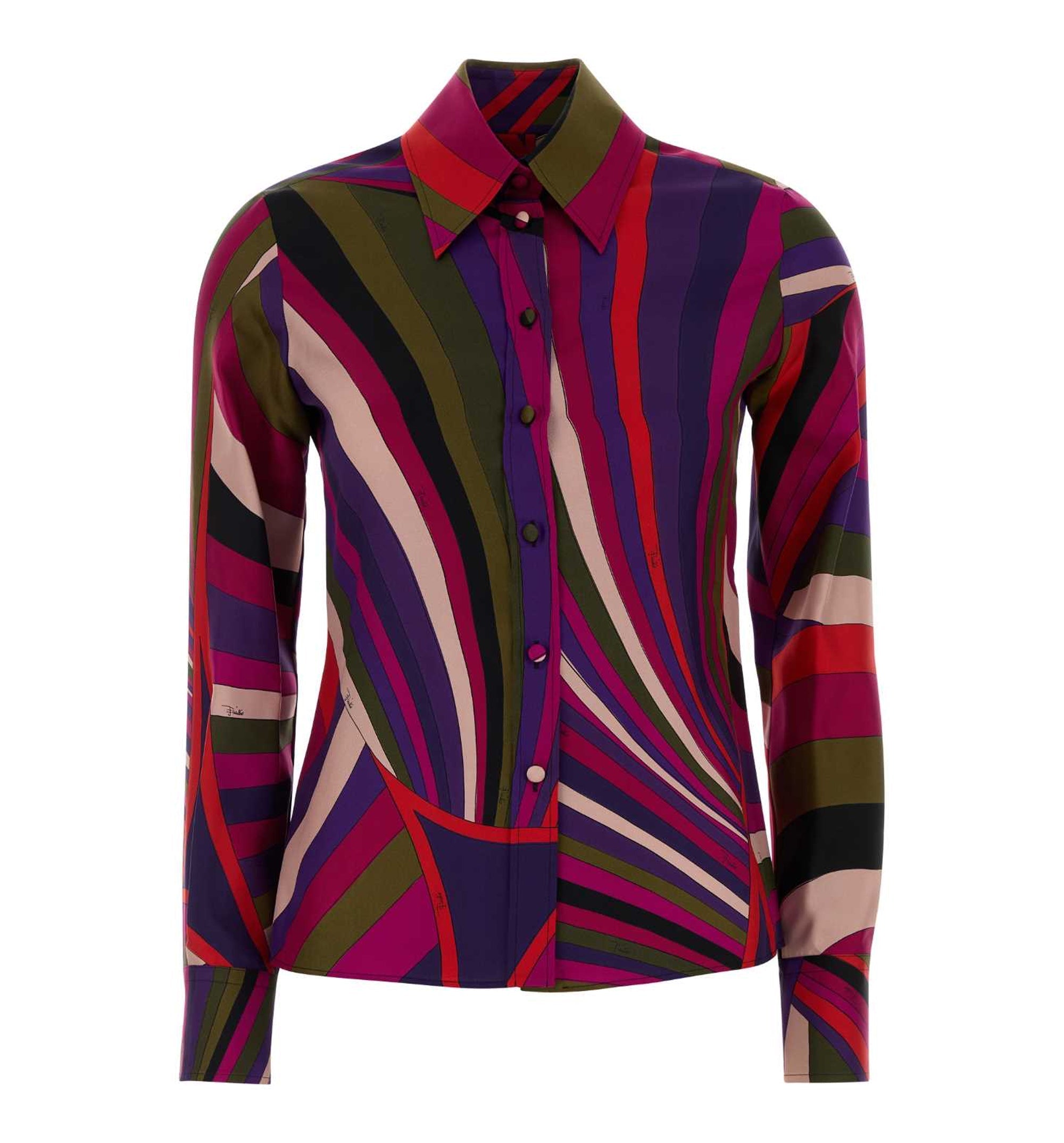 Iride Print Silk Twill Shirt