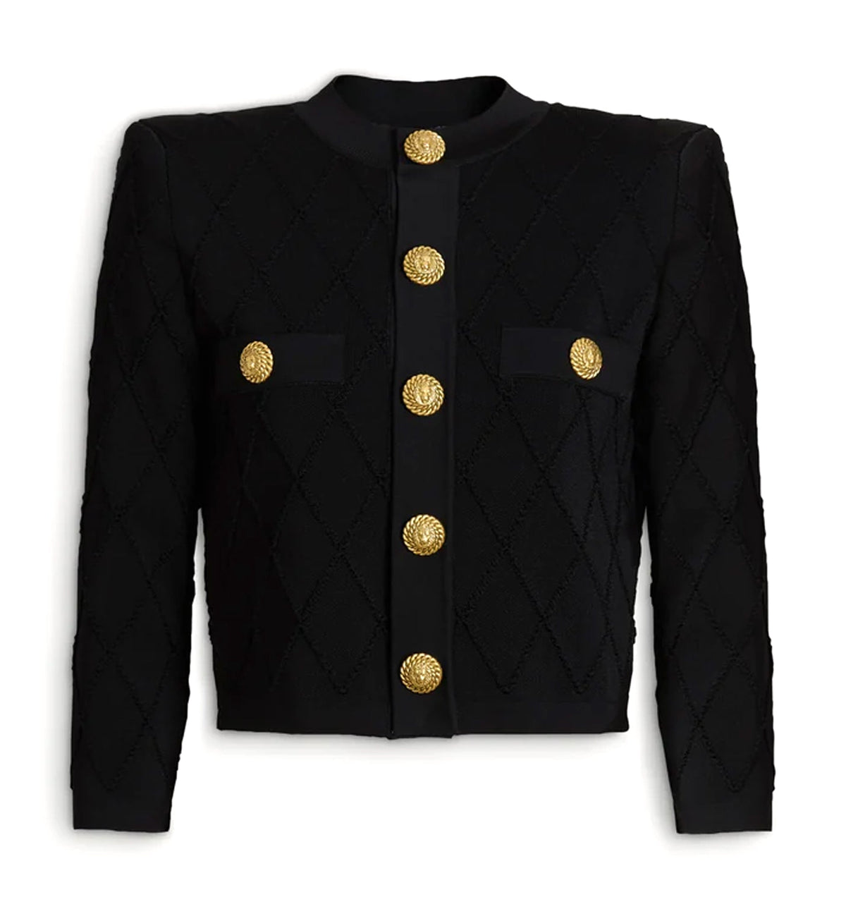 Cropped knit cardigan