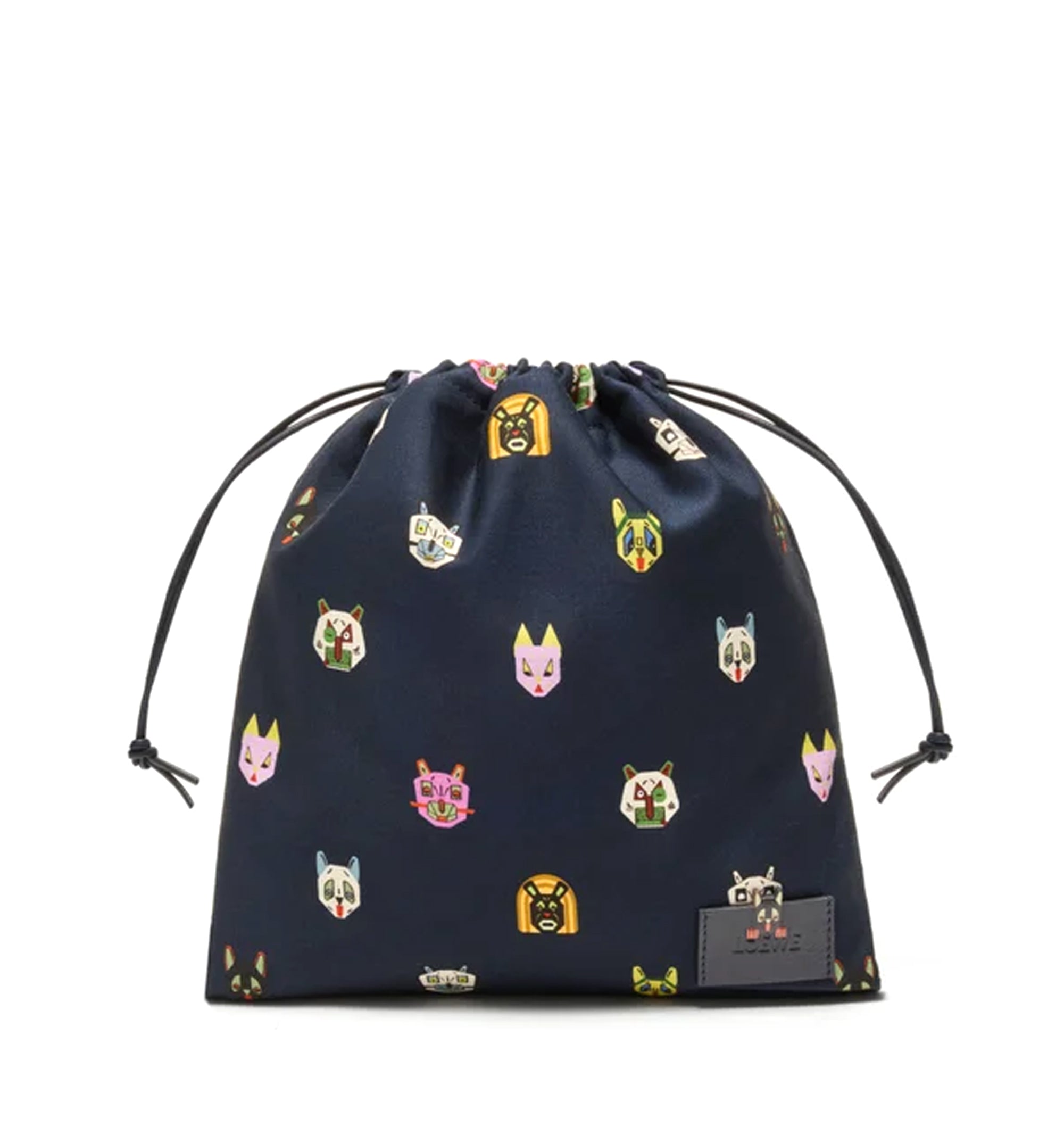 Cats Small Drawstring Pouch in Canvas
