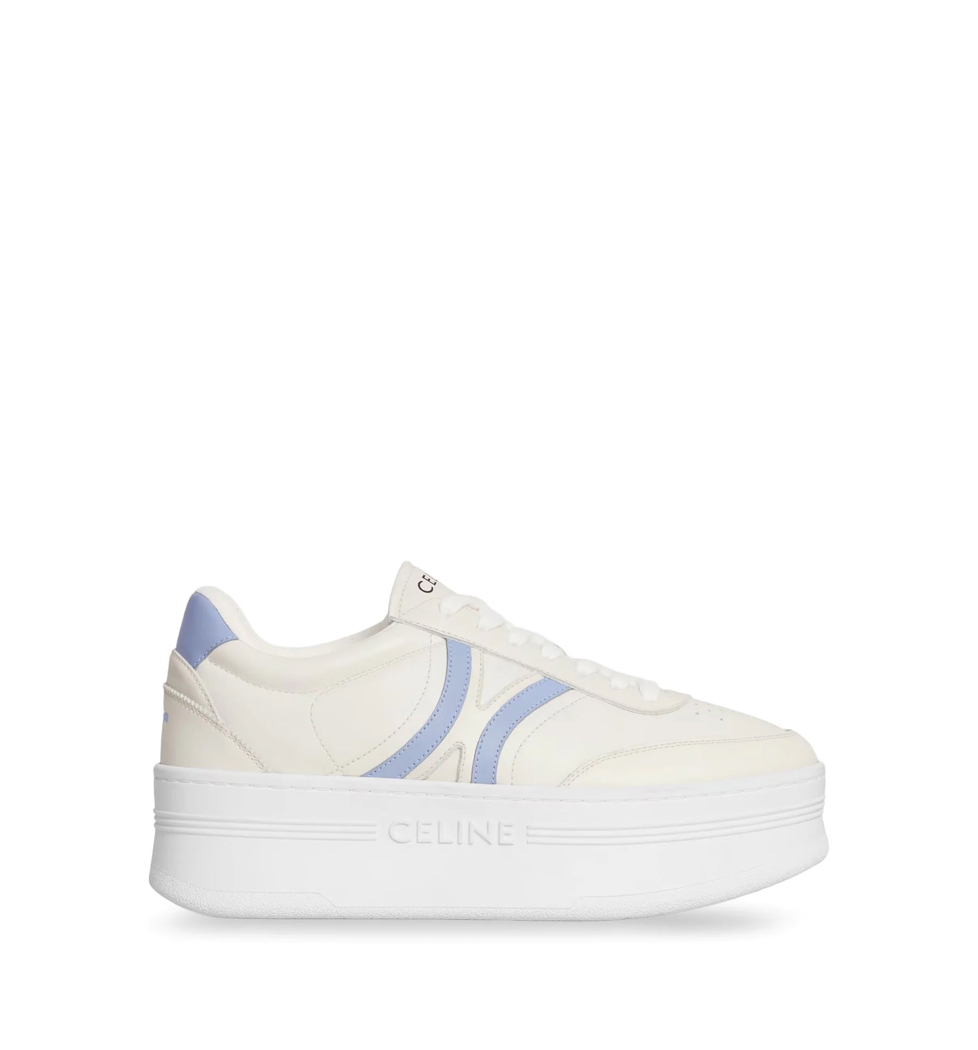 Block Sneakers With Back Triomphe And Wedge Outsole In Calfskin