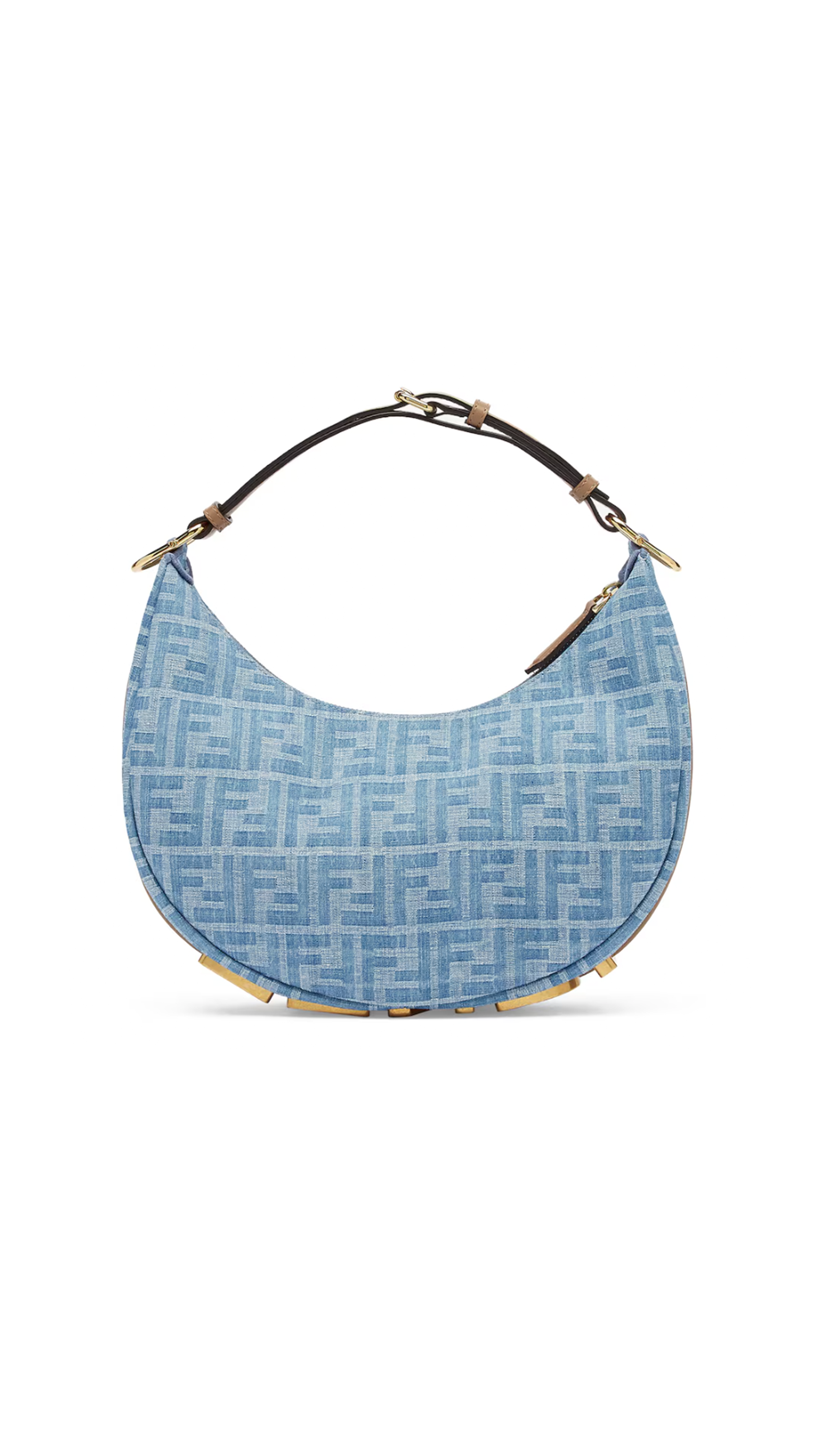 FF Small Fendigraphy Bag in Denim - Blue