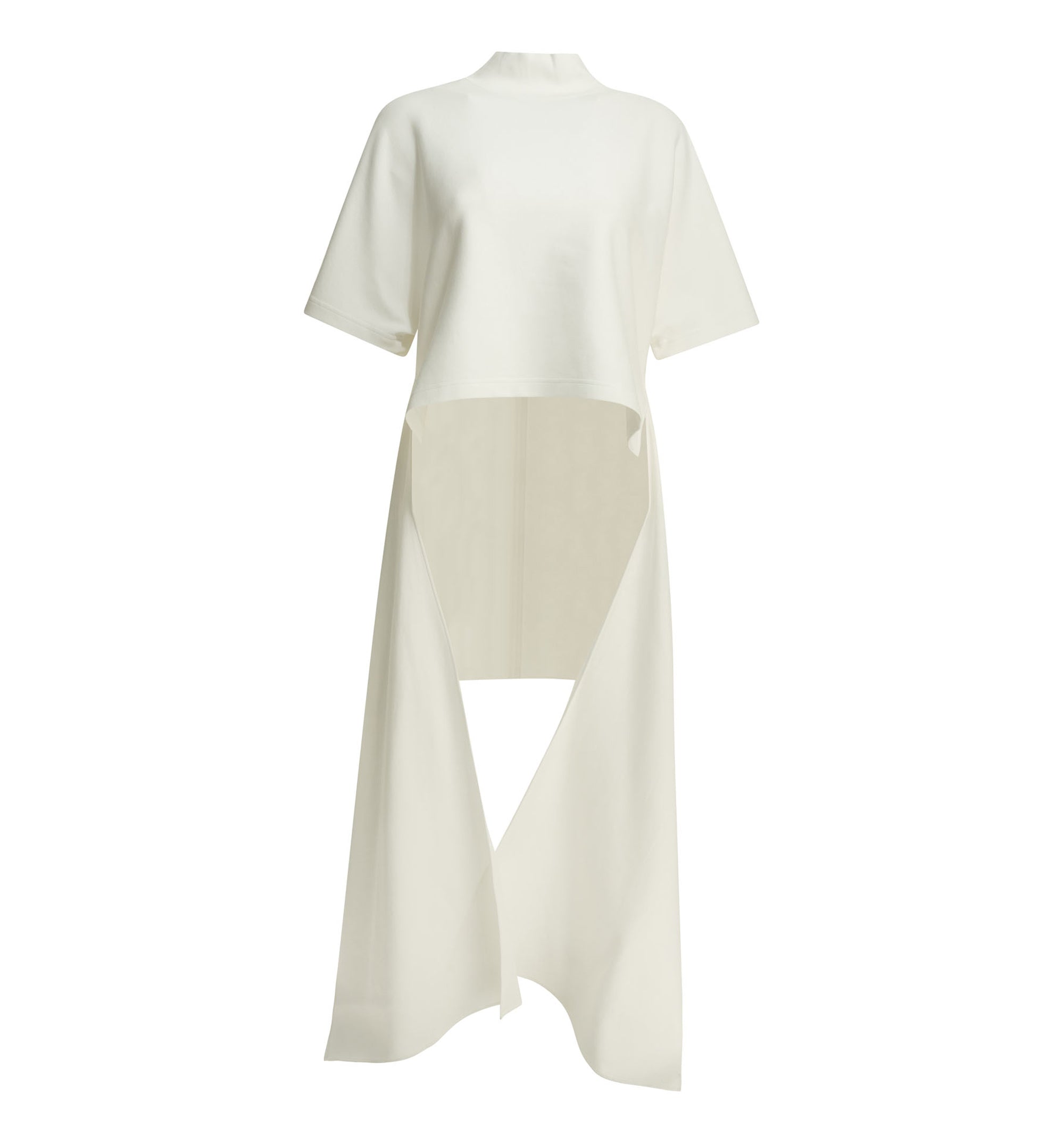 Asymmetrical mock neck T-shirt