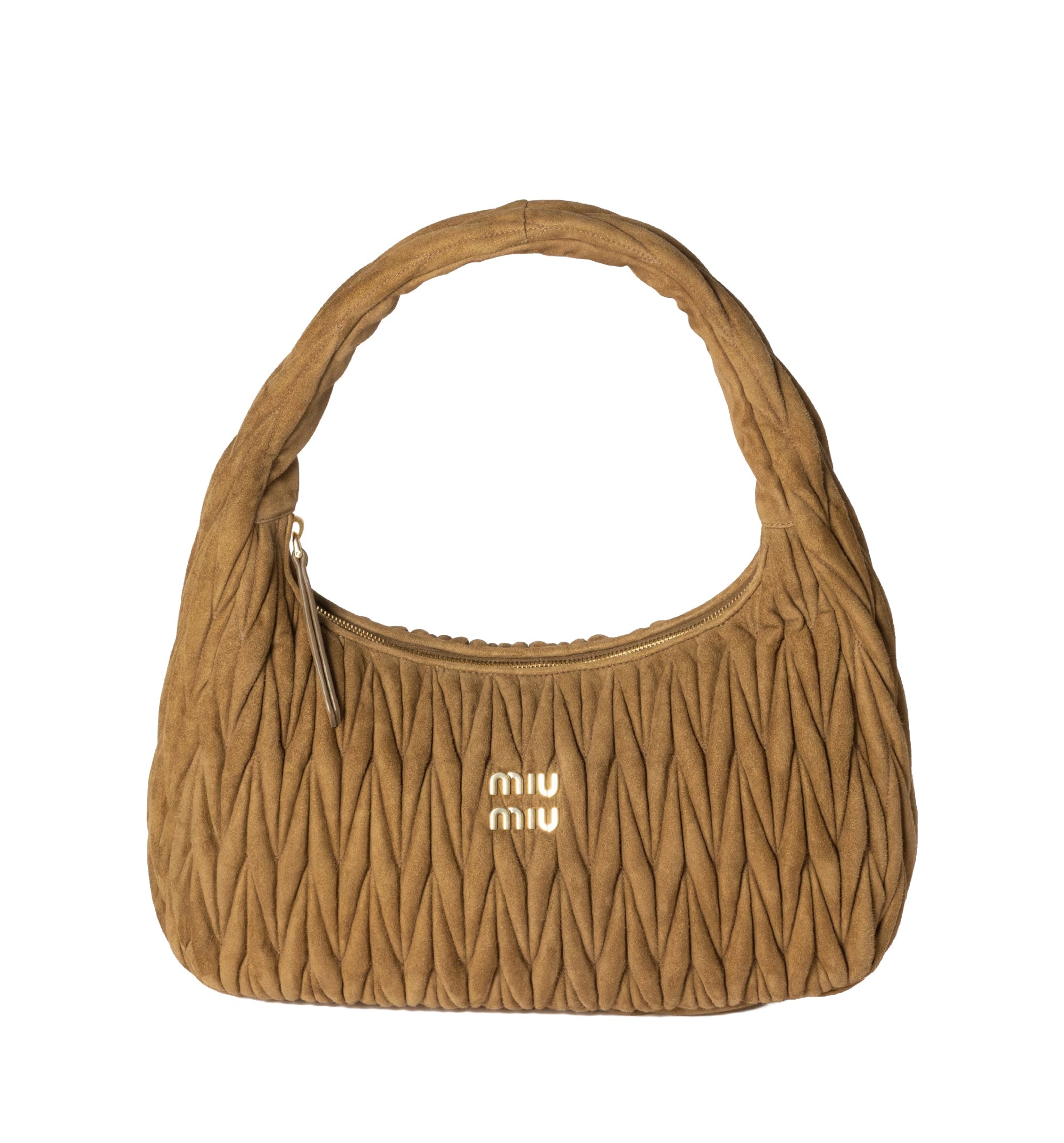 Wander Matelassé Suede Shoulder Bag