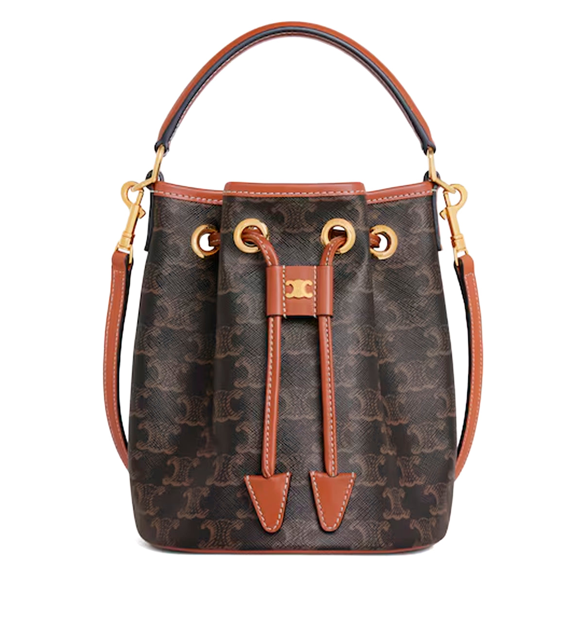 Teen Clara Bag In Triomphe Canvas And Calfskin