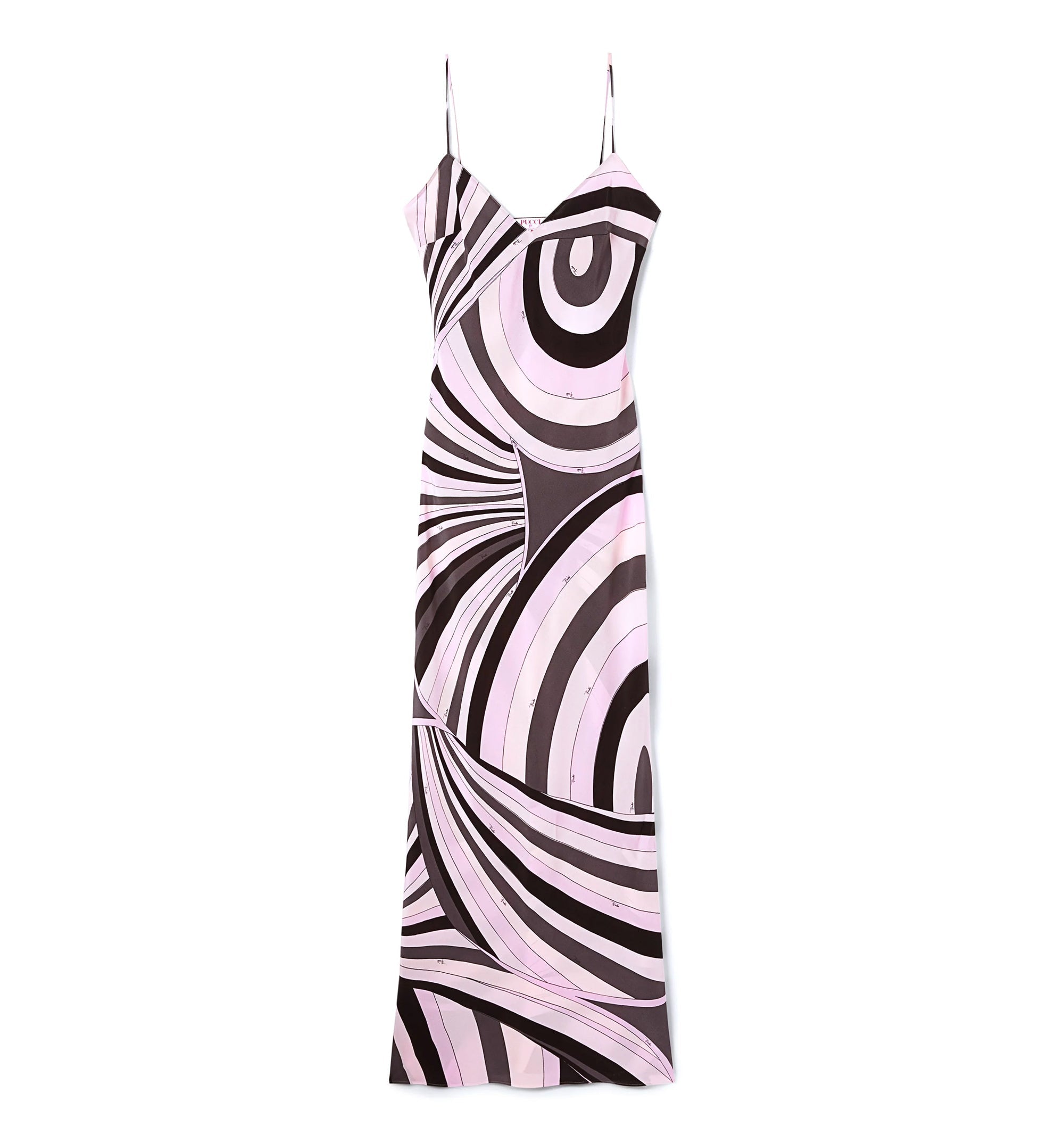 Iride-Print Long Crêpe De Chine Dress