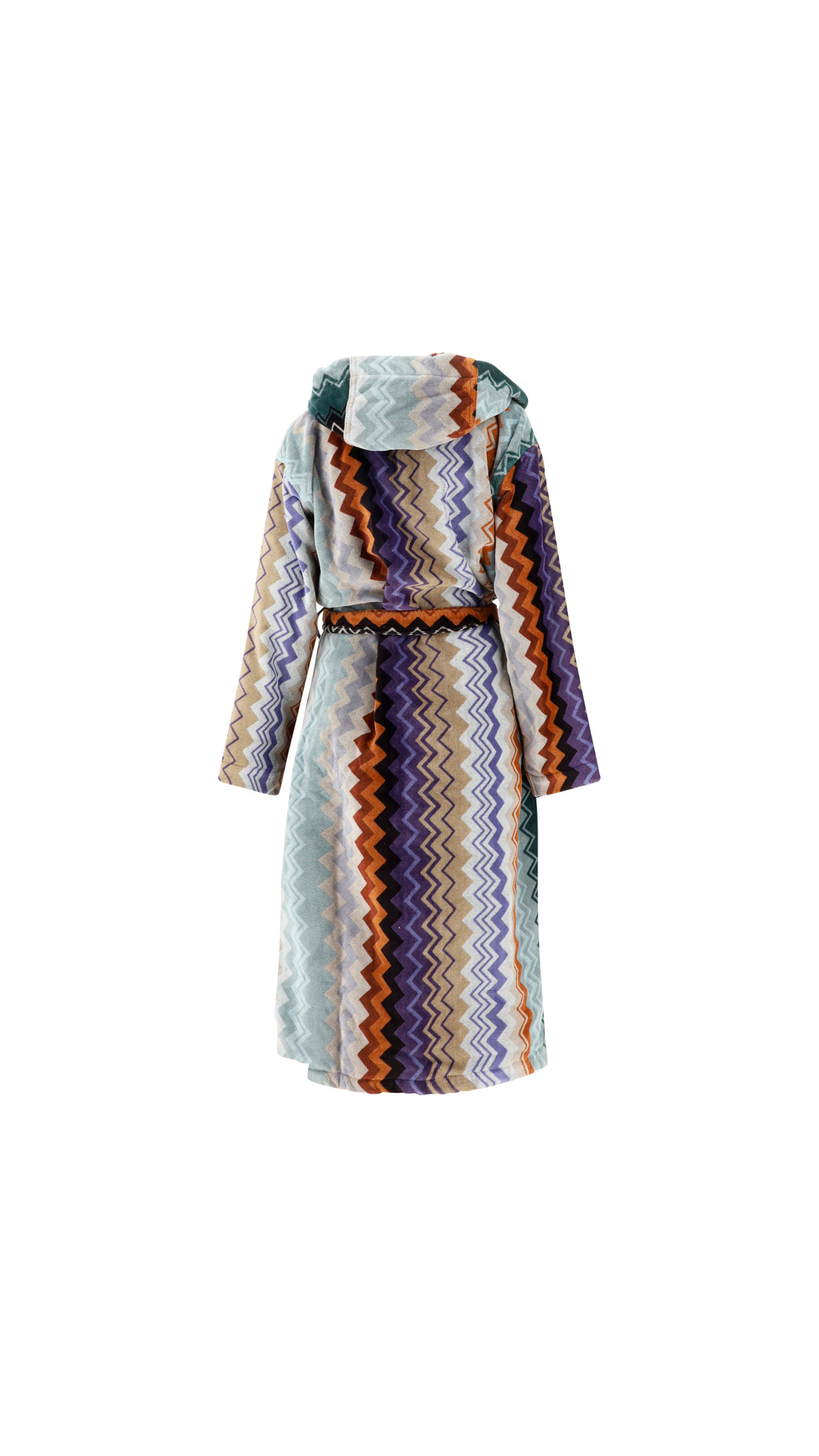 Giacomo Hooded Bathrobe - Black Multi