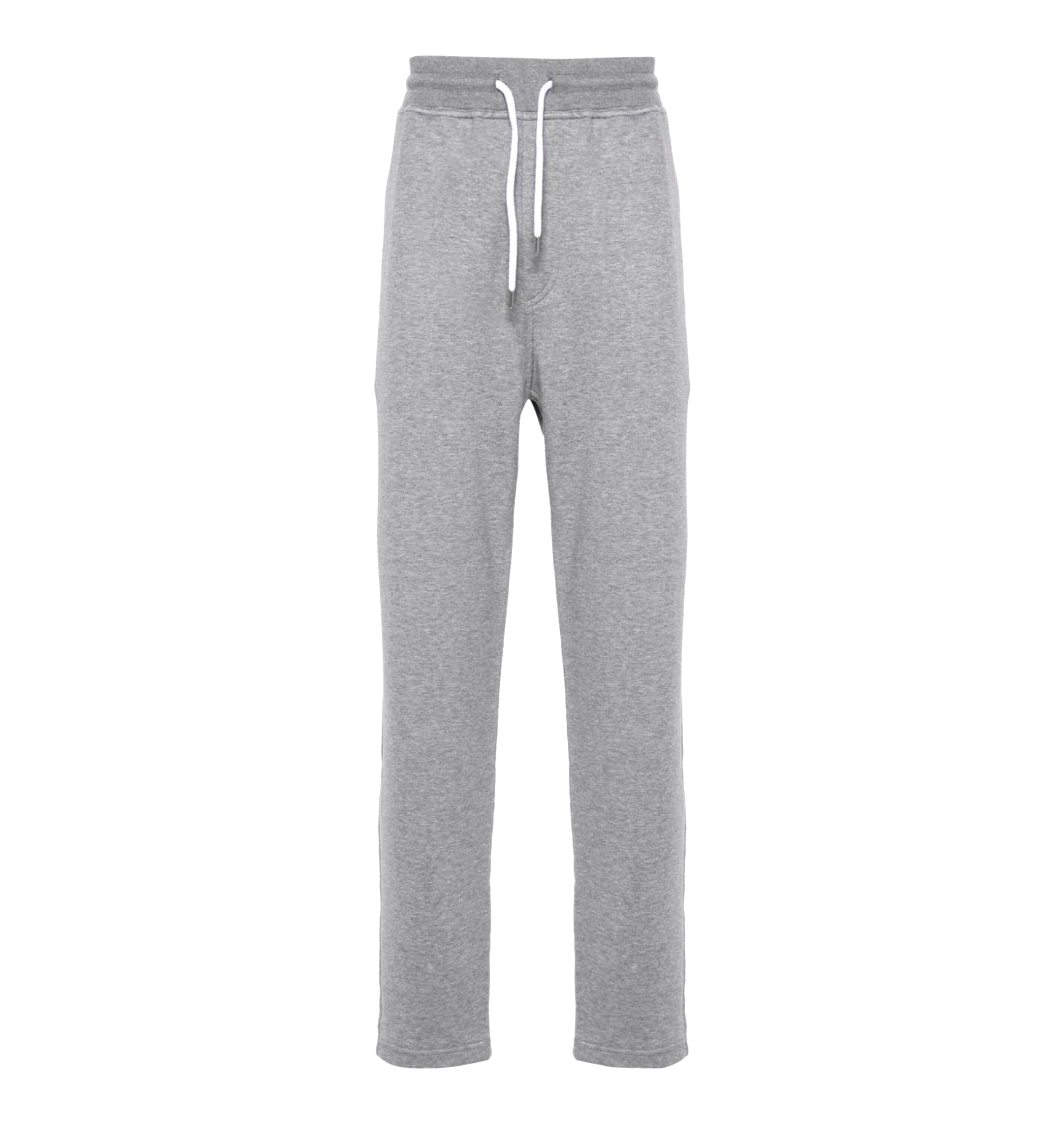 Cotton, cashmere and silk French terry double cloth trousers