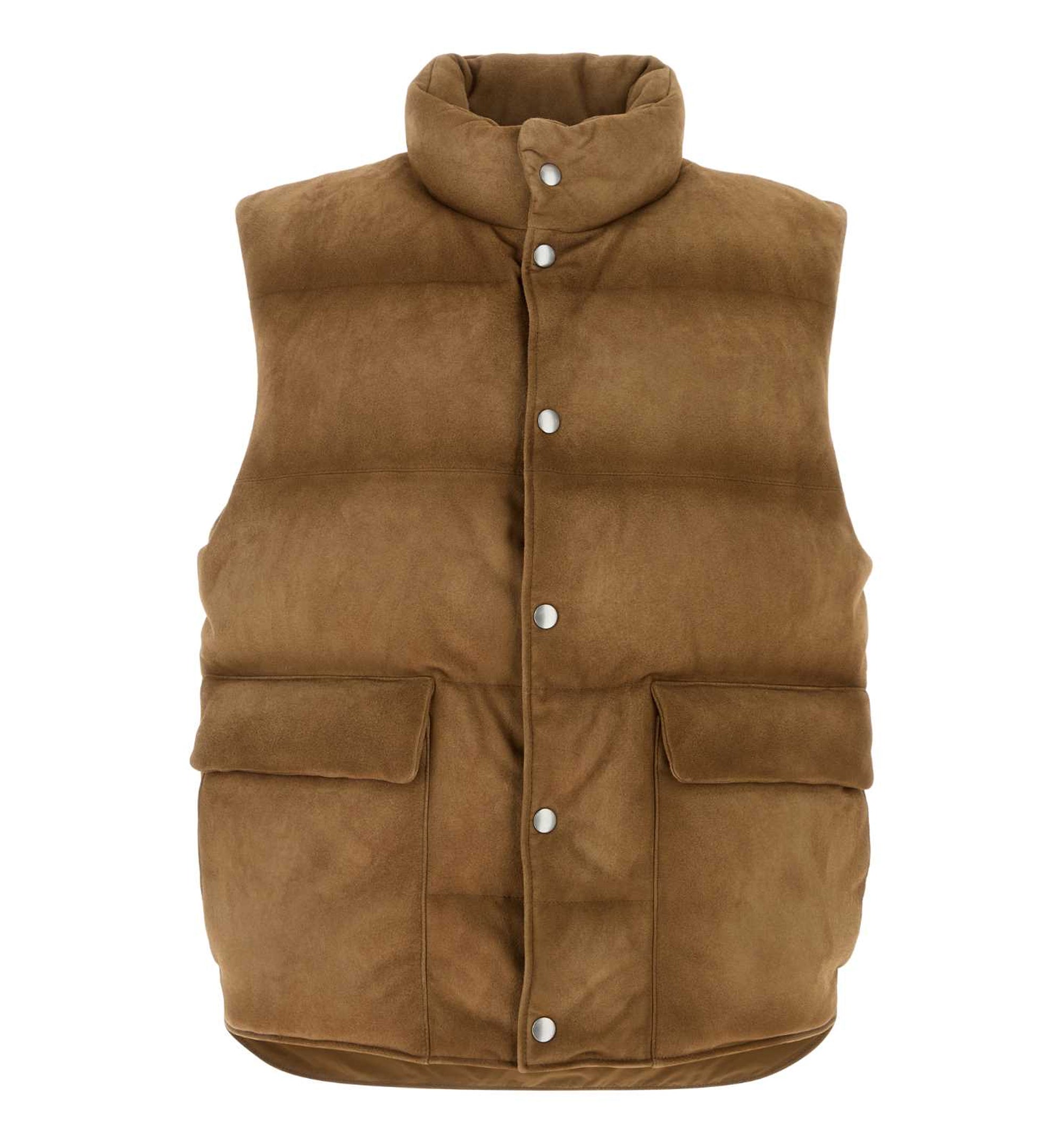 Suede Down Vest