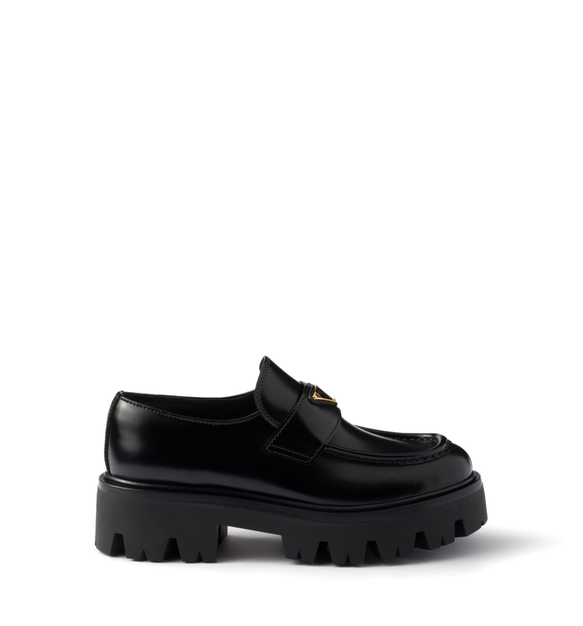 Brushed leather loafers