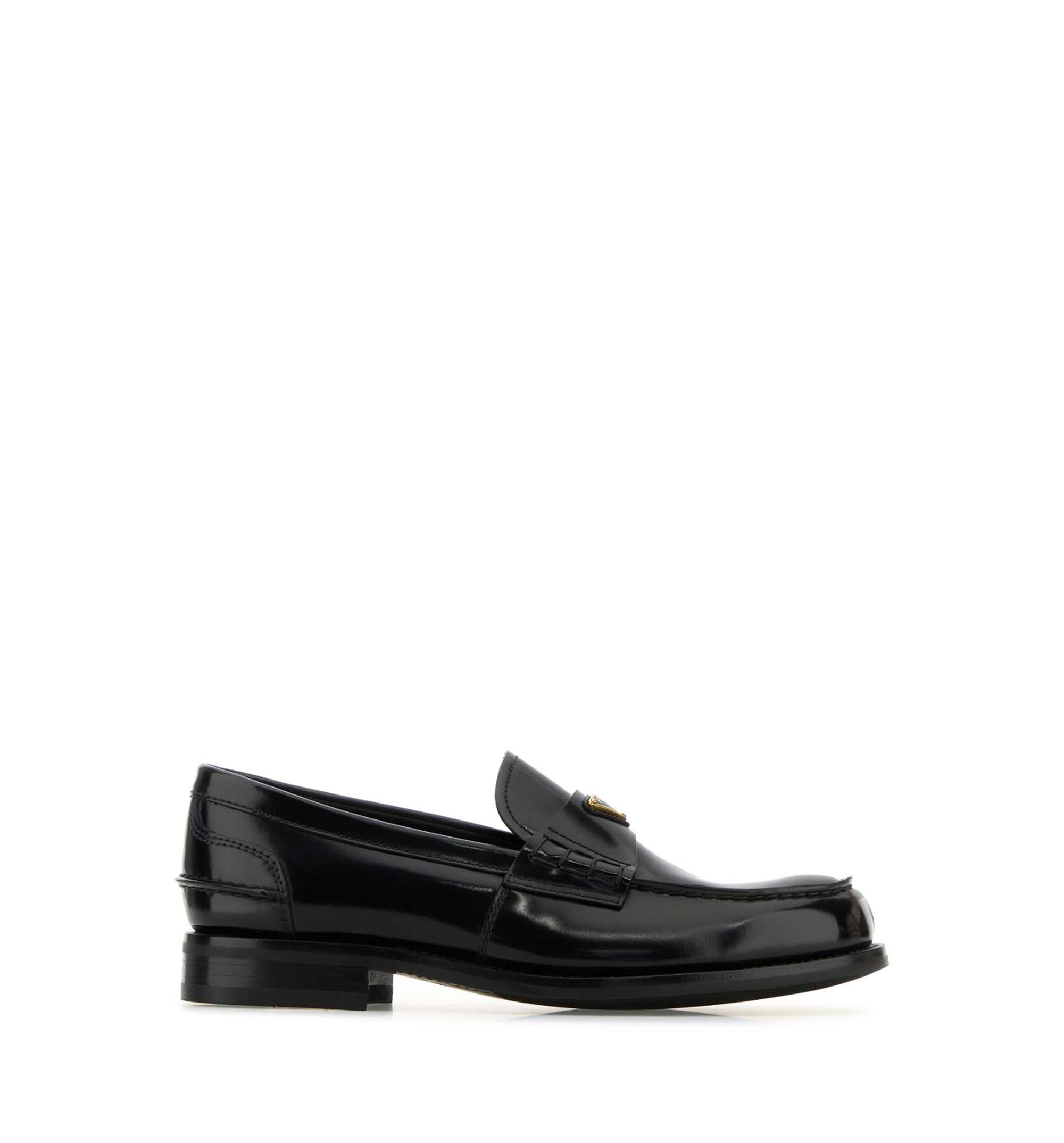 Brushed leather loafers