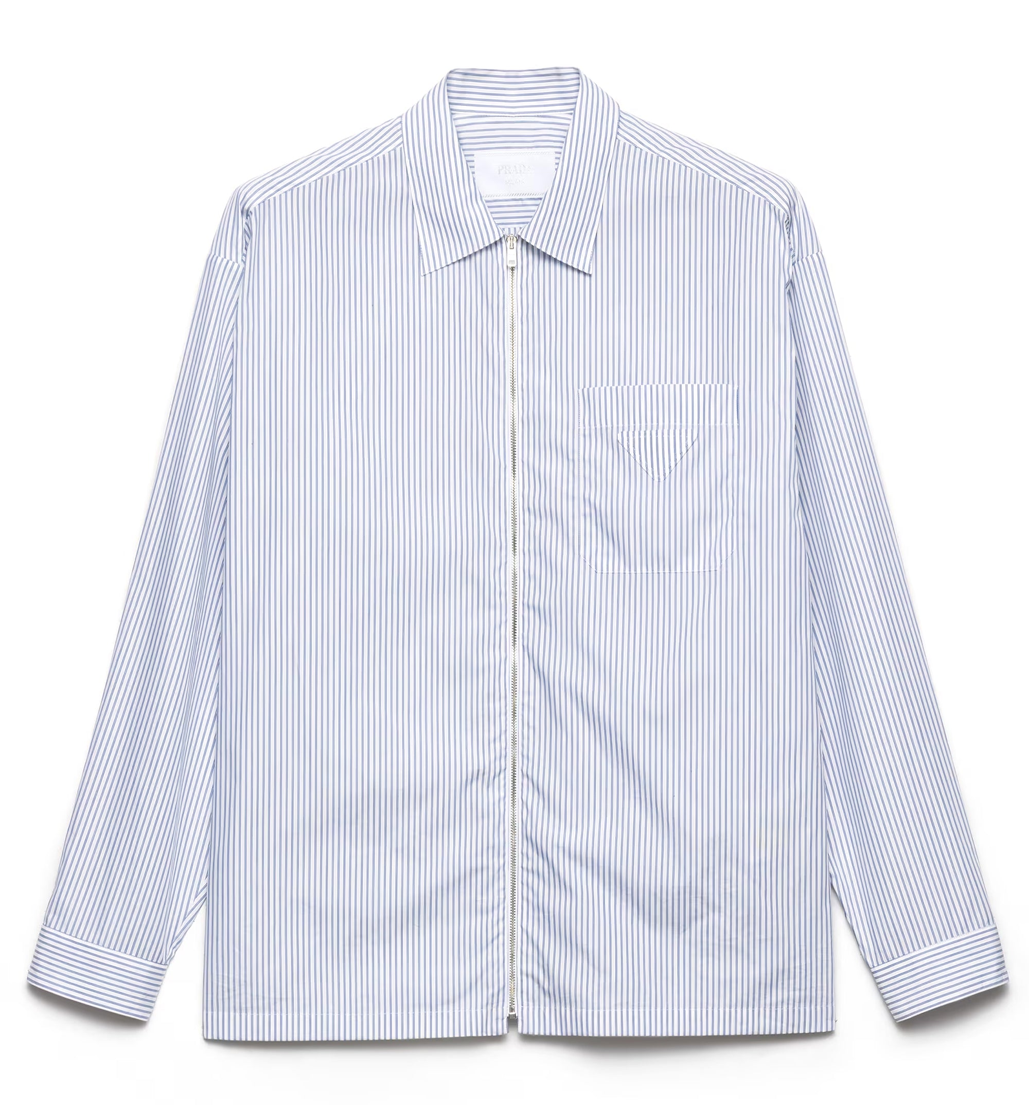 Striped Full-Zip Technical Shirt