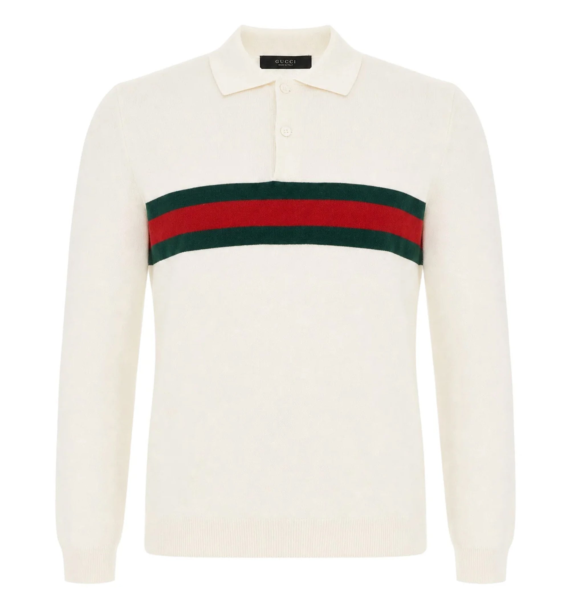 Cashmere Striped Polo Shirt