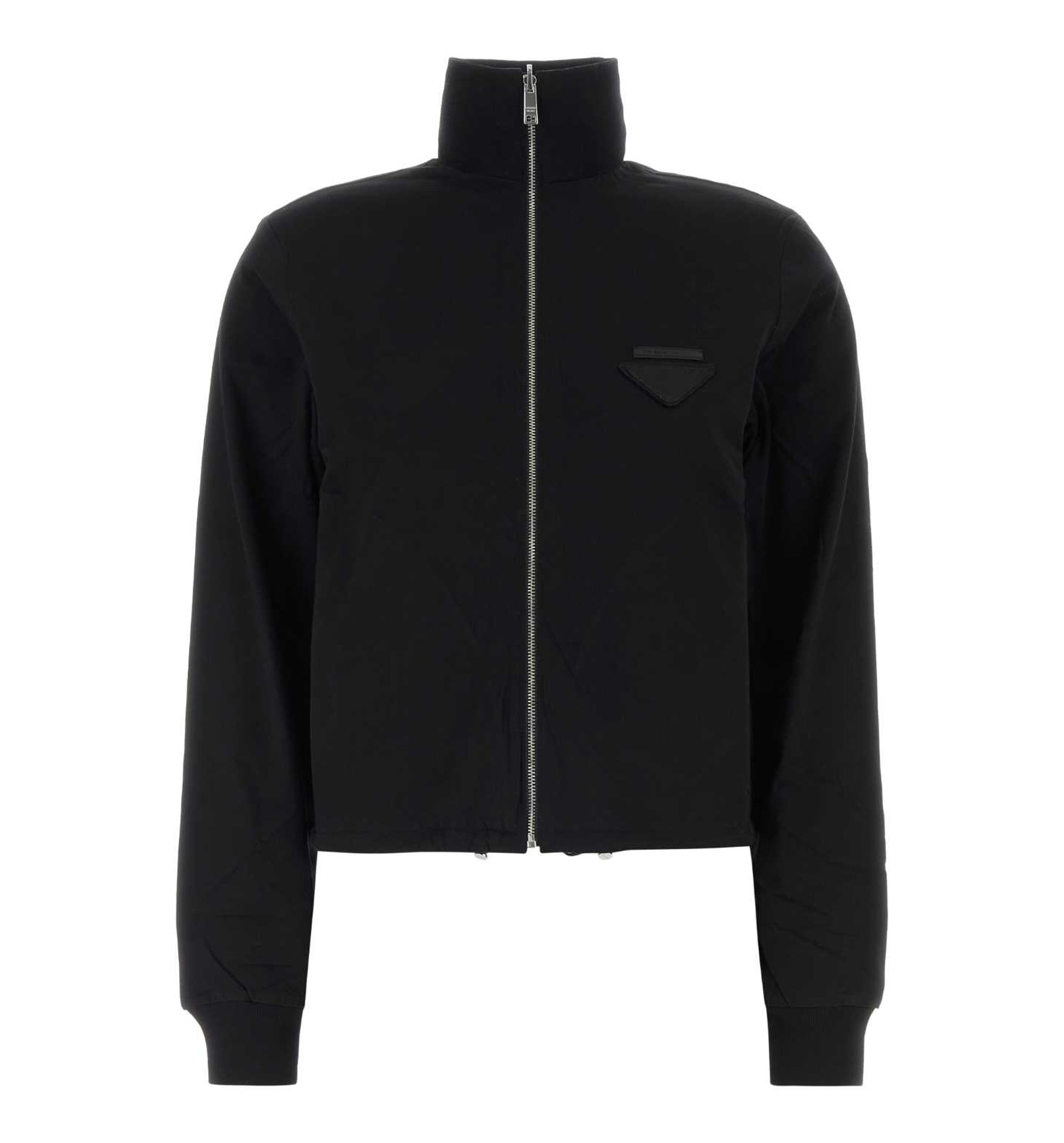 Reversible jersey zipper jacket with hood
