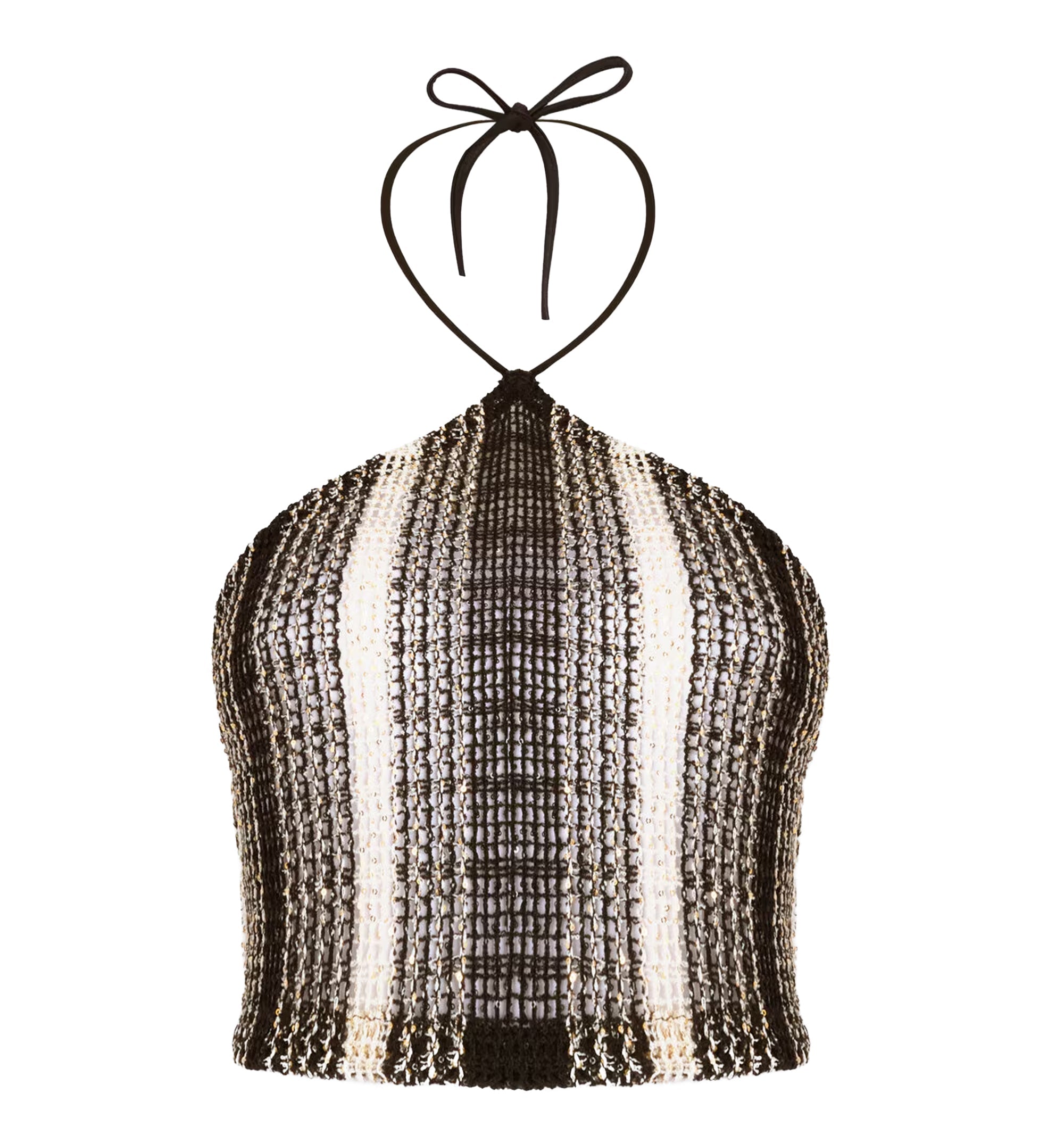 Top In Cotton Blend With Halterneck