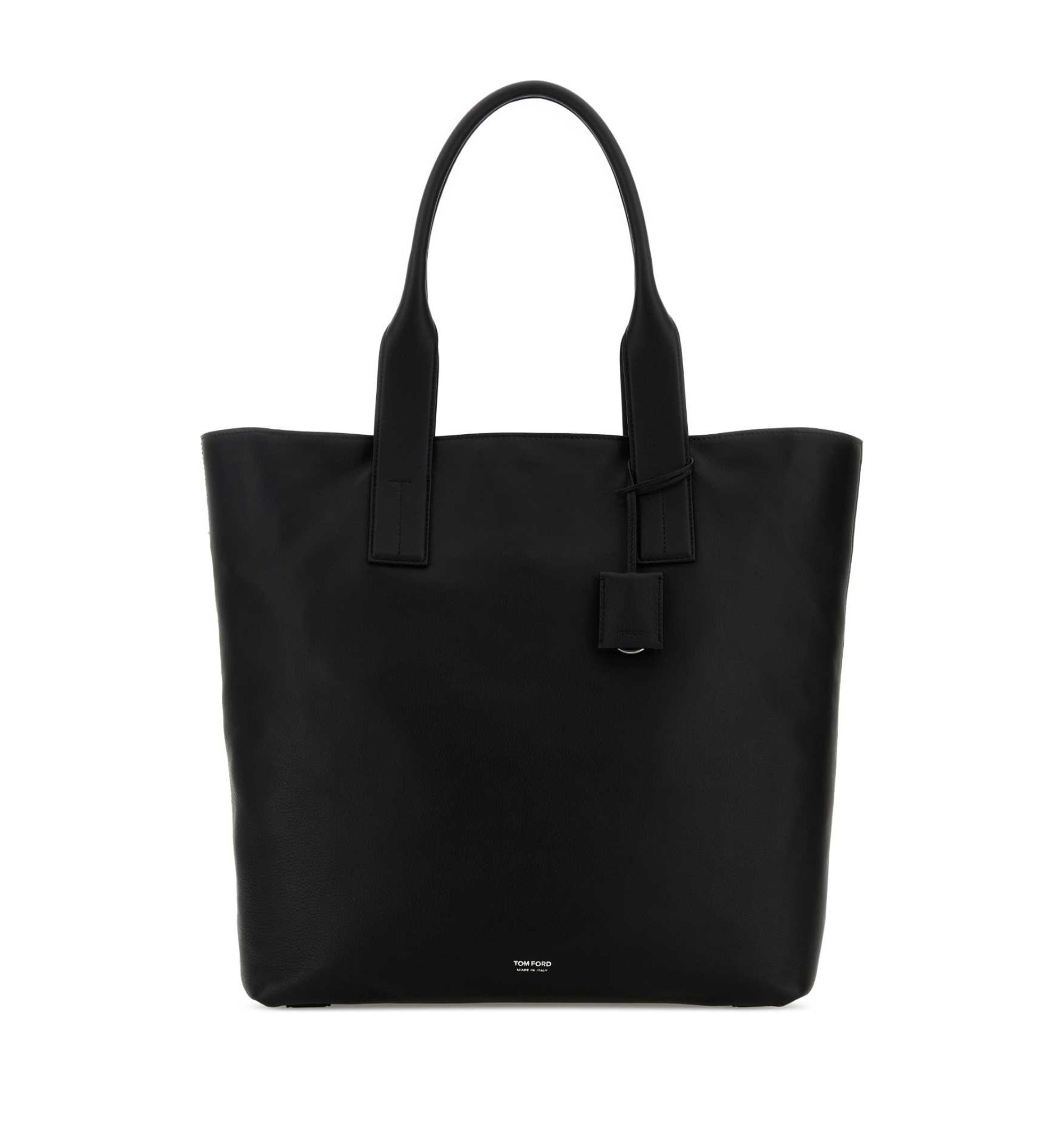 North-South Leather Shopping Bag