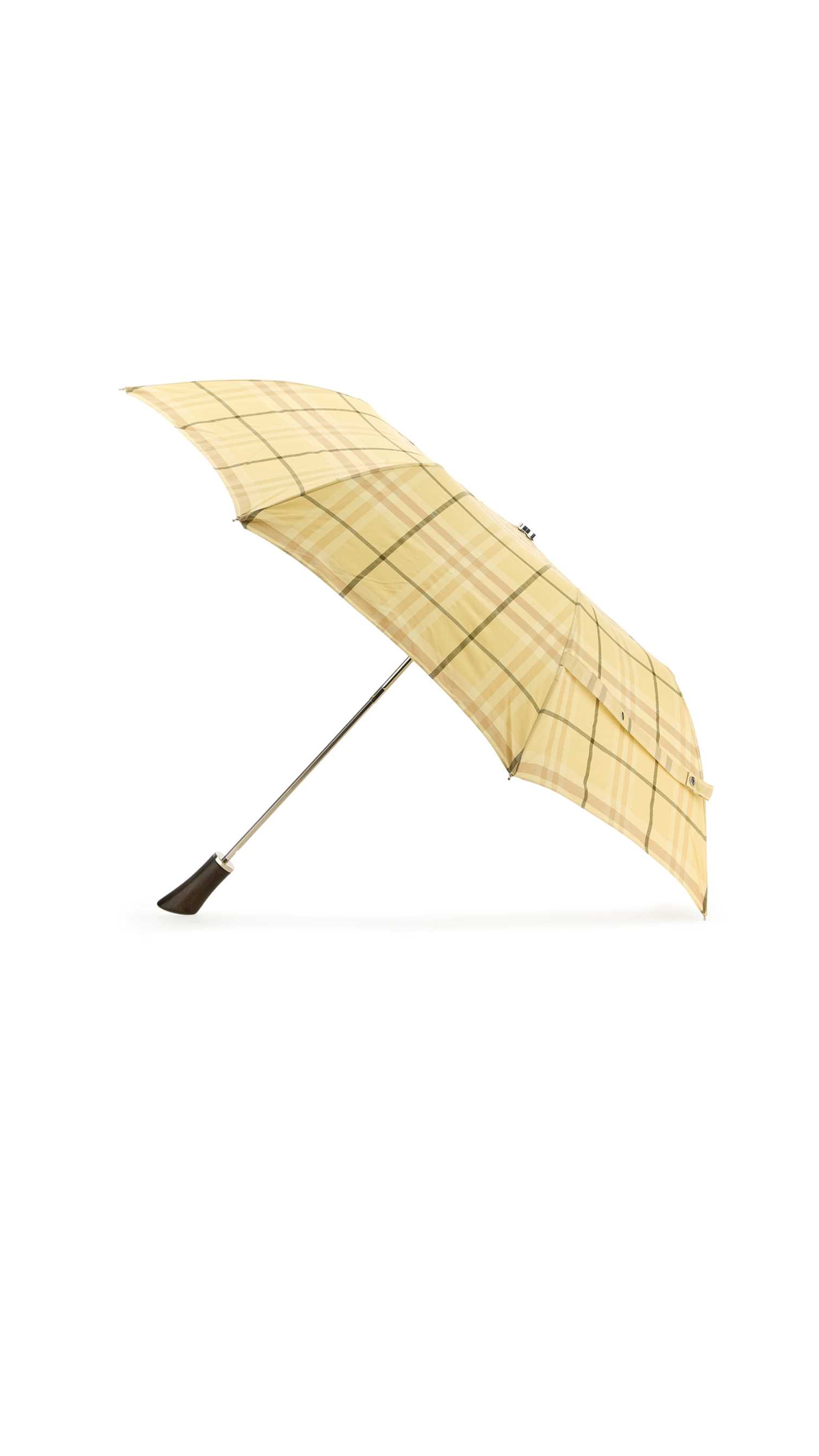 Check Folding Umbrella - Sand