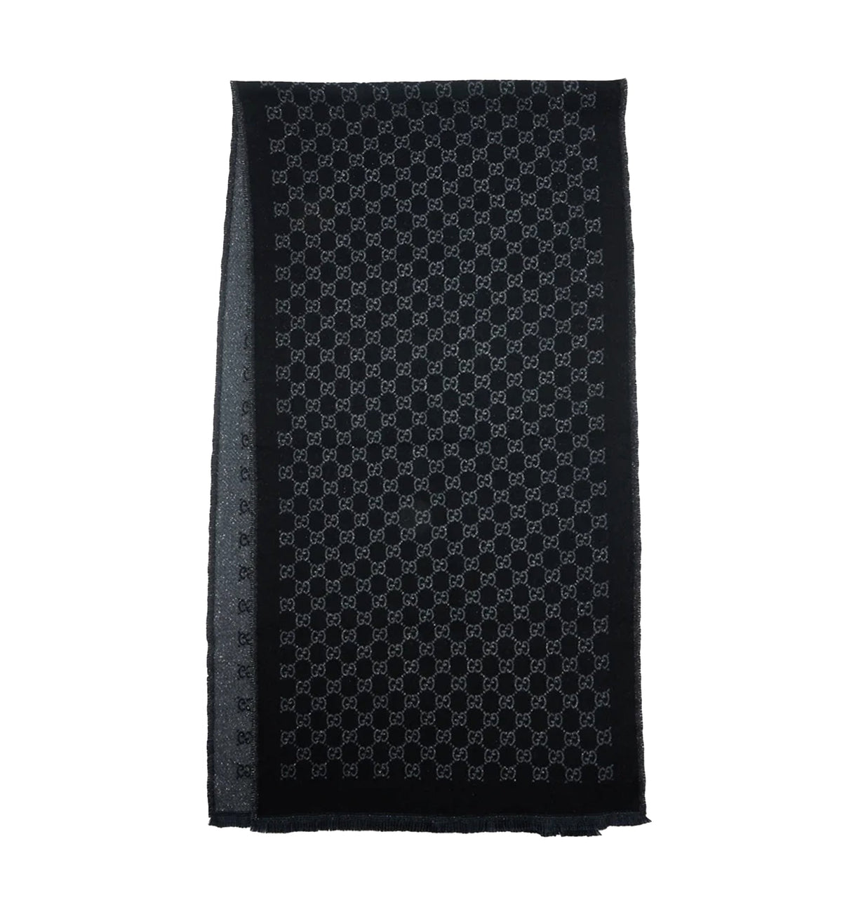 GG wool viscose lamé jacquard scarf