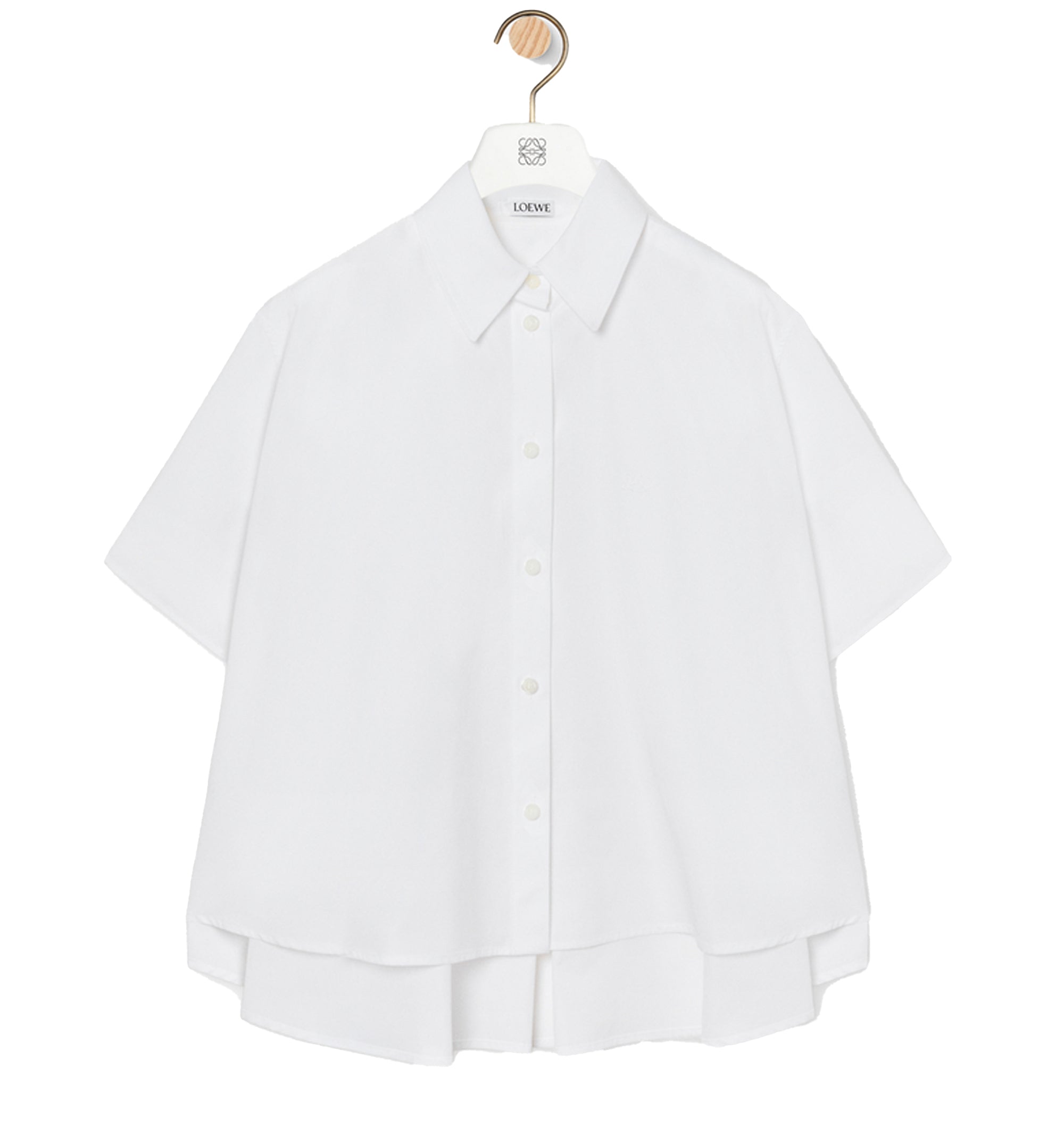 Short Sleeve Trapeze Shirt In Cotton