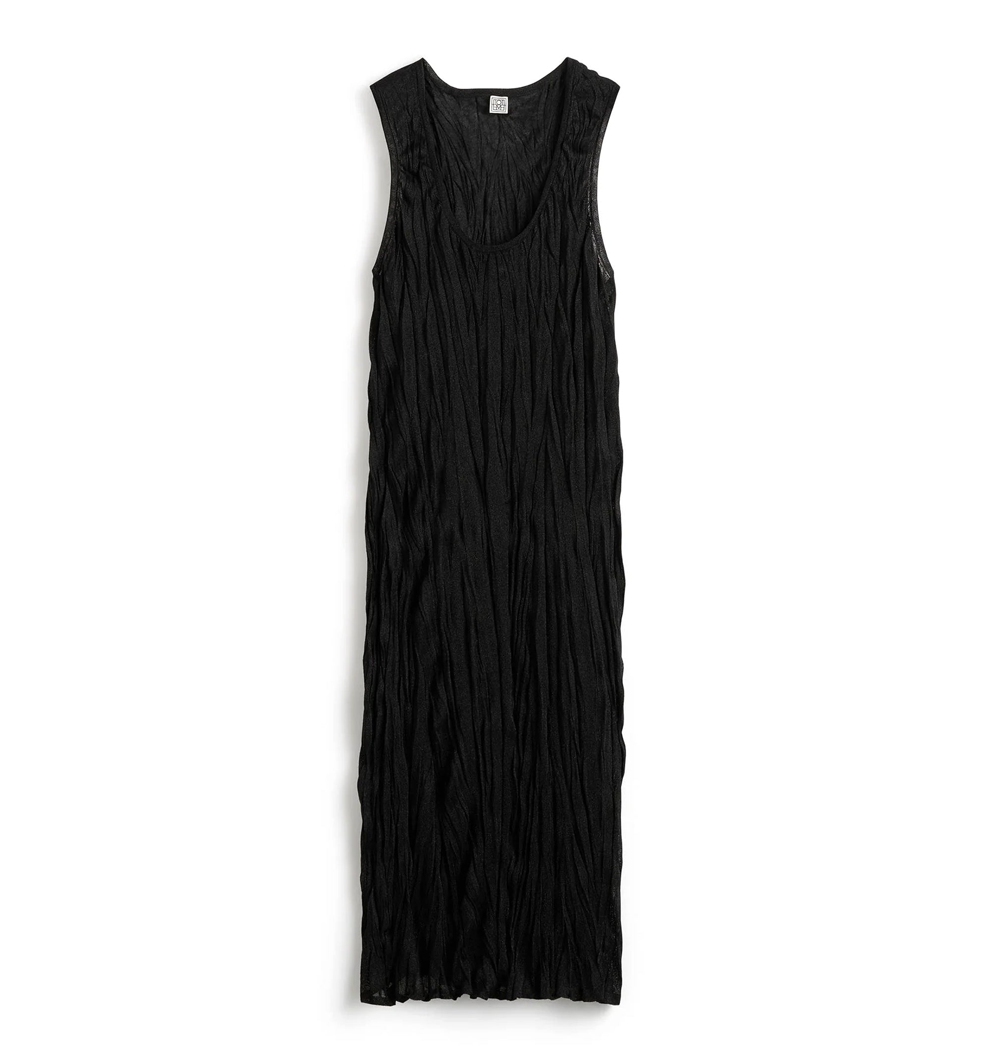 Crinkled Knit Tank Dress