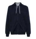Cotton, cashmere and silk French terry double cloth hooded sweatshirt with zipper
